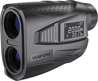 VANPORE Golf Rangefinder Slope Laser - Vanpore Range Finder Golfing Distance Measuring with External Display Screen, 800 Yard Flag Pole Locking Vibration& High-Precision Focus