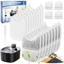 8li Paket Kedi Su  e mesi Filtresi ve 8 Pompa Filtre S ngerleri 4L/150 oz YPD-C004P, YPD-C004S Kedi K pek Evcil Hayvan  me  e mesi ile Uyumlu