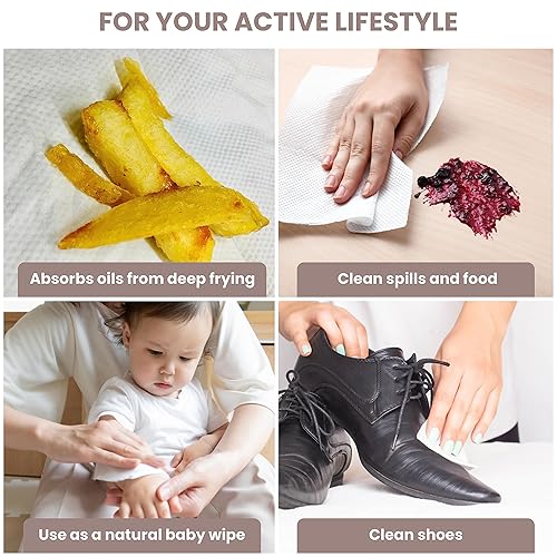 Miniatura 4 de Toallitas faciales desechables de algodón para el acné, planta pura, sin químicos, sin pelusas, ultra suaves, absorbentes, seguras para todo tipo de