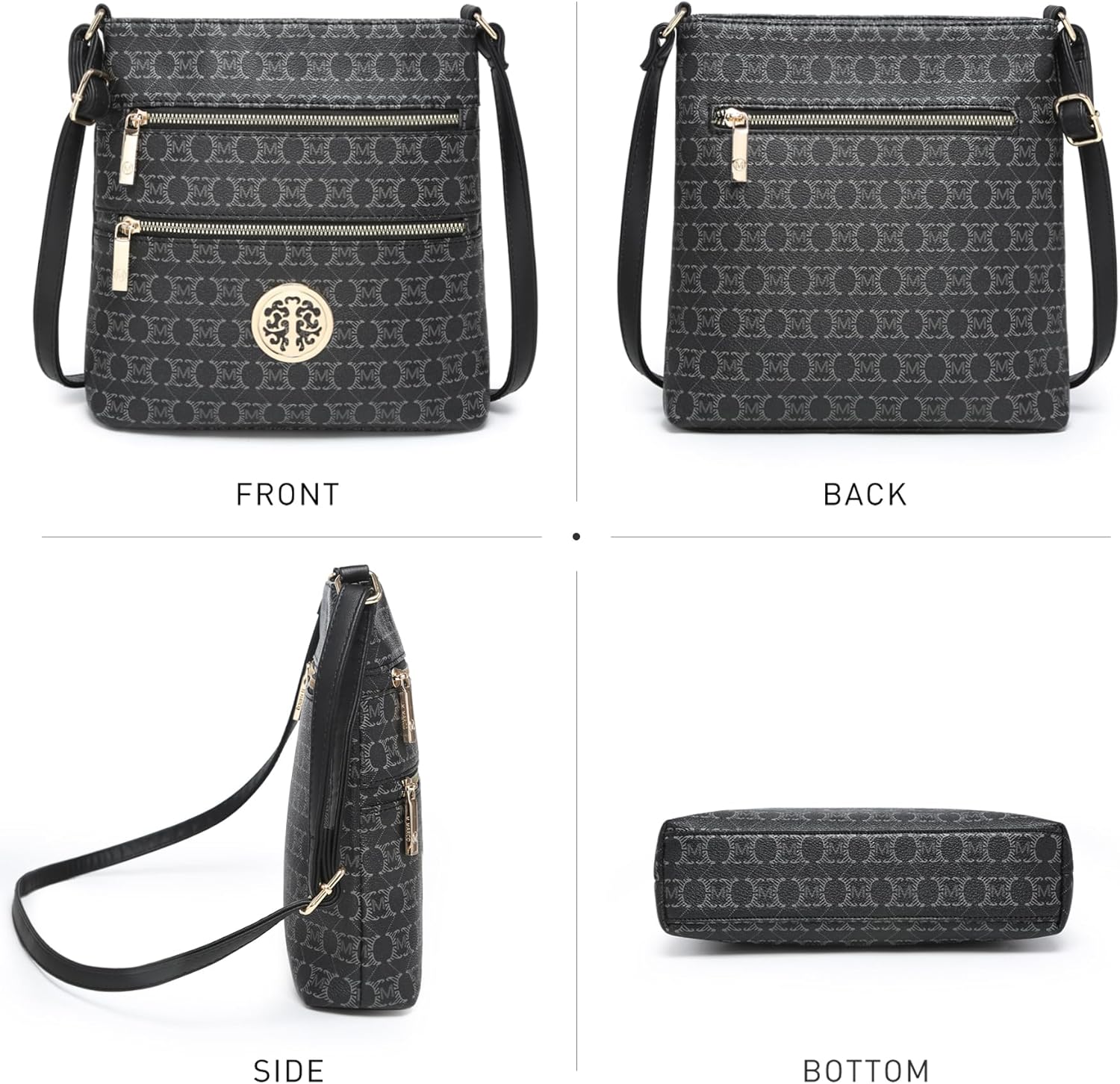 Crossbody Bags for Women Multi Pocket Crossbody Purses Trendy Vegan Leather Shoulder Handbags with Adjustable Strap - Image 3