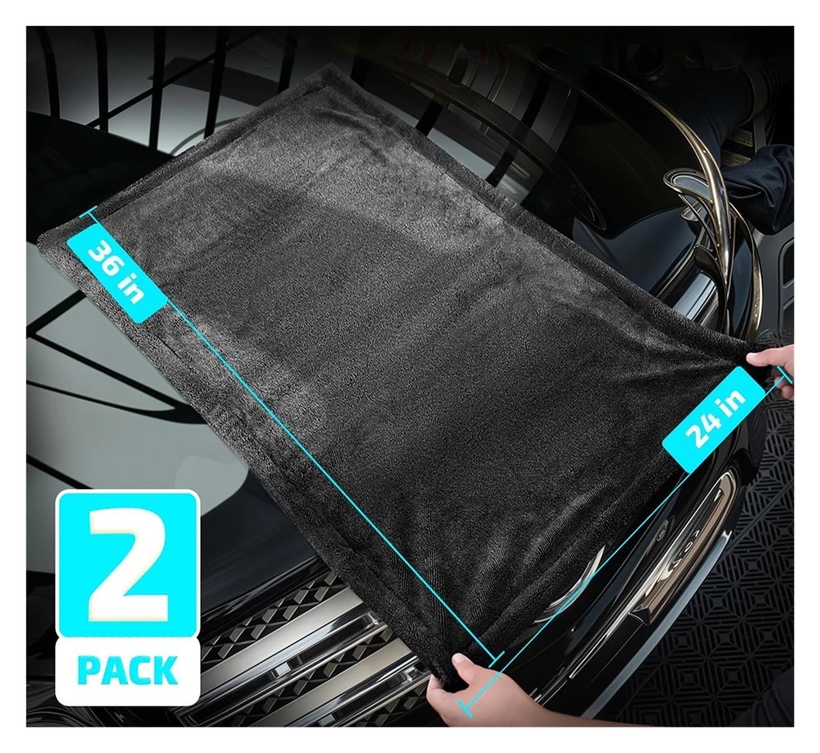 Mikrofaser Trockentuch Autowaschlappen Premium-Tuch Verdicken Weich Professionelle Autoreinigung(60x90 1pcs)