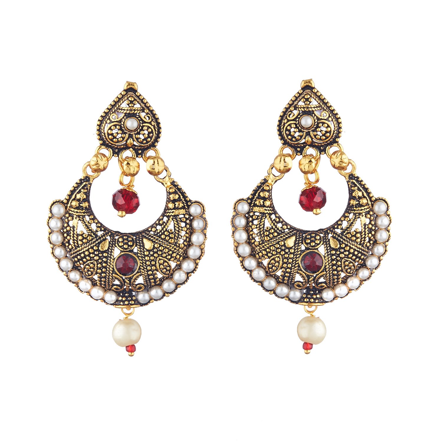 Zeneme Earring Gold Plated Oxidized Multicolour Dangel Chandbali Earrings Jewellery For Girl And Women (B071Y4GZS6) Amazon Price History, Amazon Price Tracker
