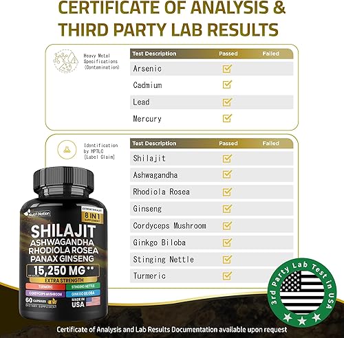 Miniatura 7 de Combo premium de musgo marino Shilajit y CalmMag 1 botella de cada uno