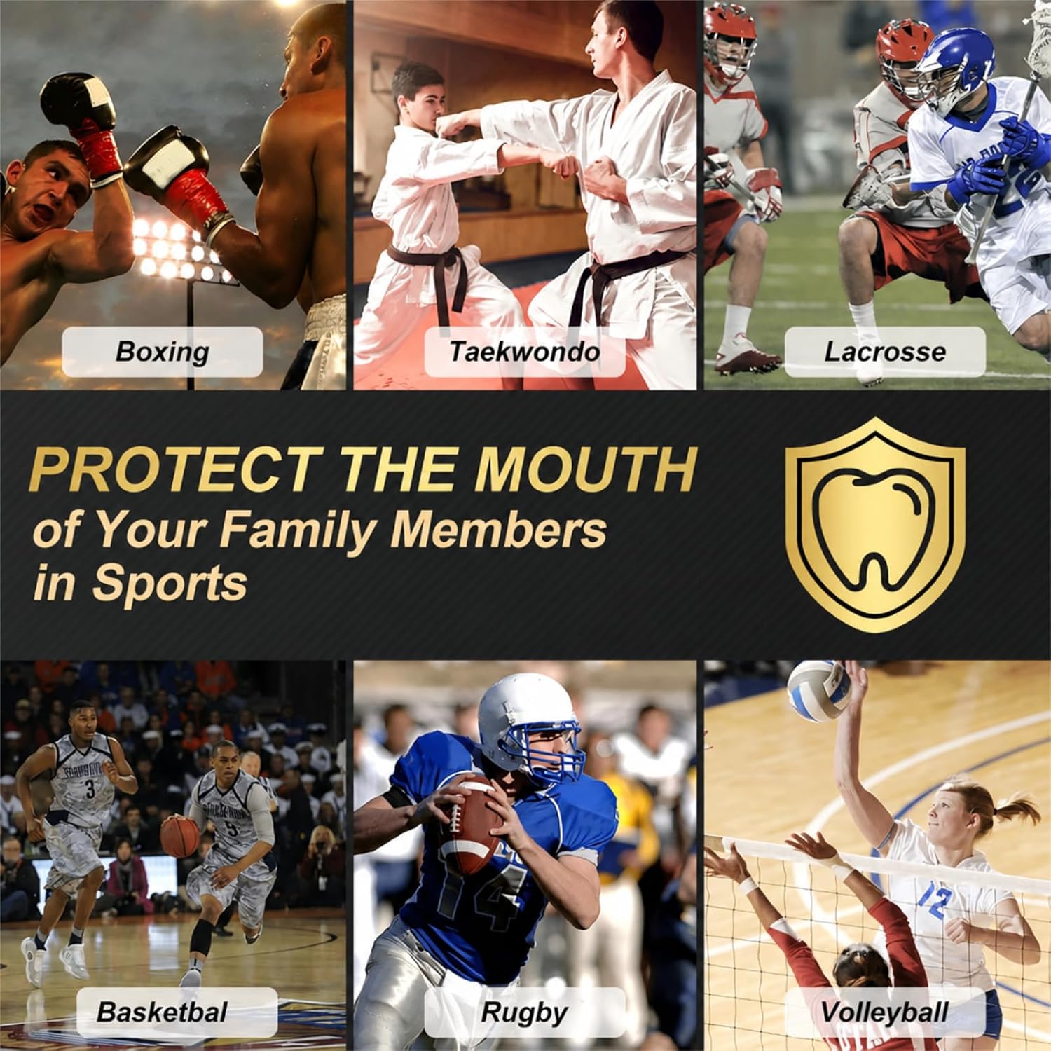 Bbto 6 Pack Kids Youth Mouth Guard for Football Sports image 5