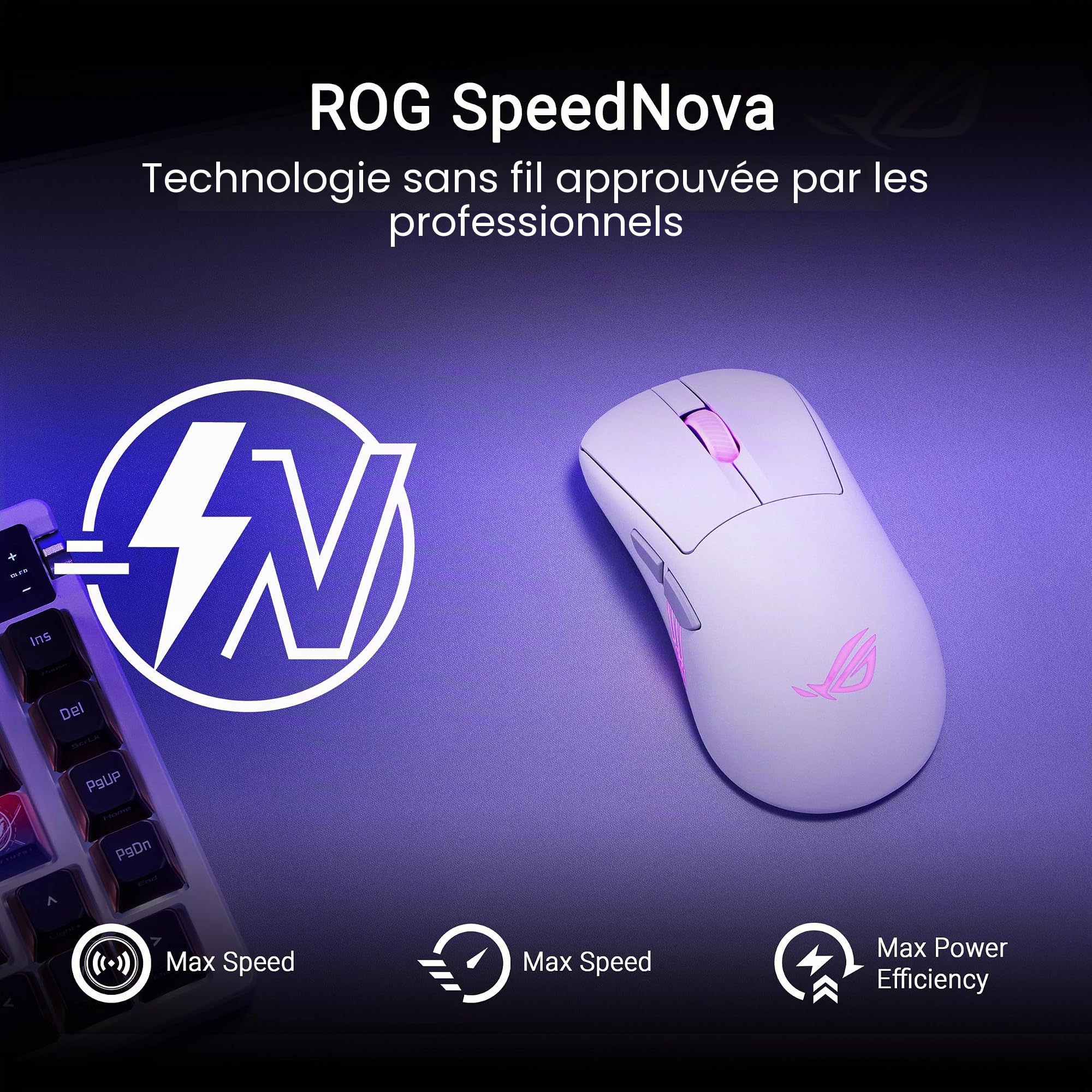 ASUS ROG Keris II Origin - Souris Gaming sans Fil, Ergonomique - Blanc