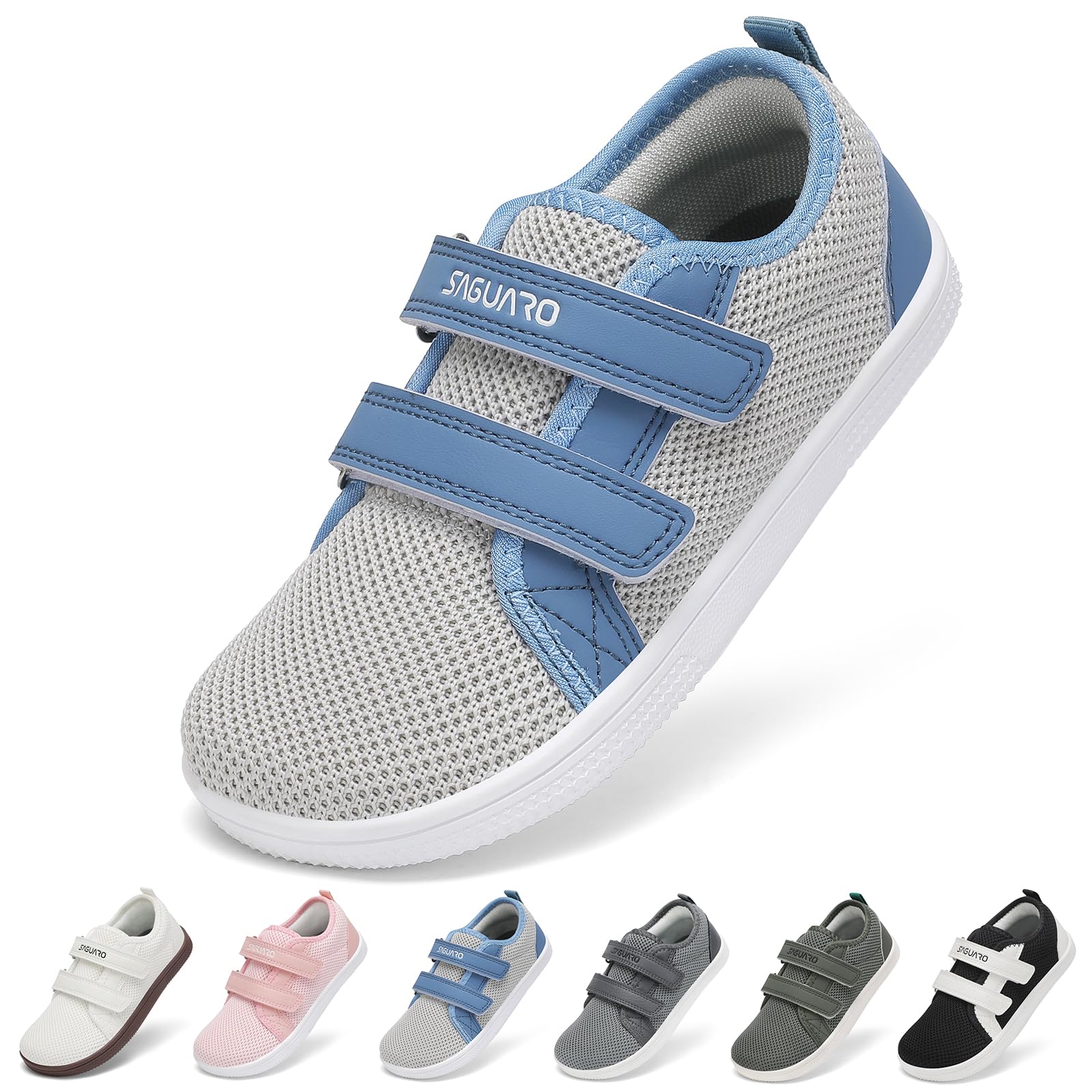 SAGUARO Scarpe Barefoot Bambini-Sneakers Minimaliste da Ginnastica,Punta Ampia e Spaziosa,Adatte alla Scuola,Uso Quotidiano e attività Outdoor,Gr.25-35