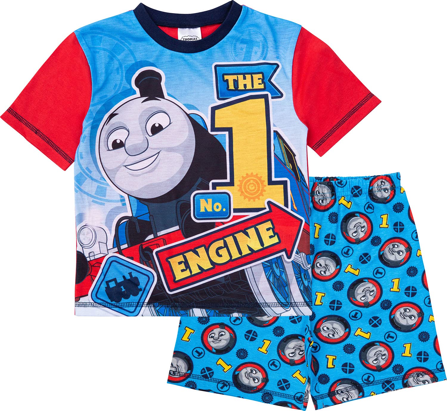 Thomas The Tank Engine Boys Short Pyjamas, Thomas The Tank Toddler Pjs Merchandise, Ages 12 Months to 6 years Old