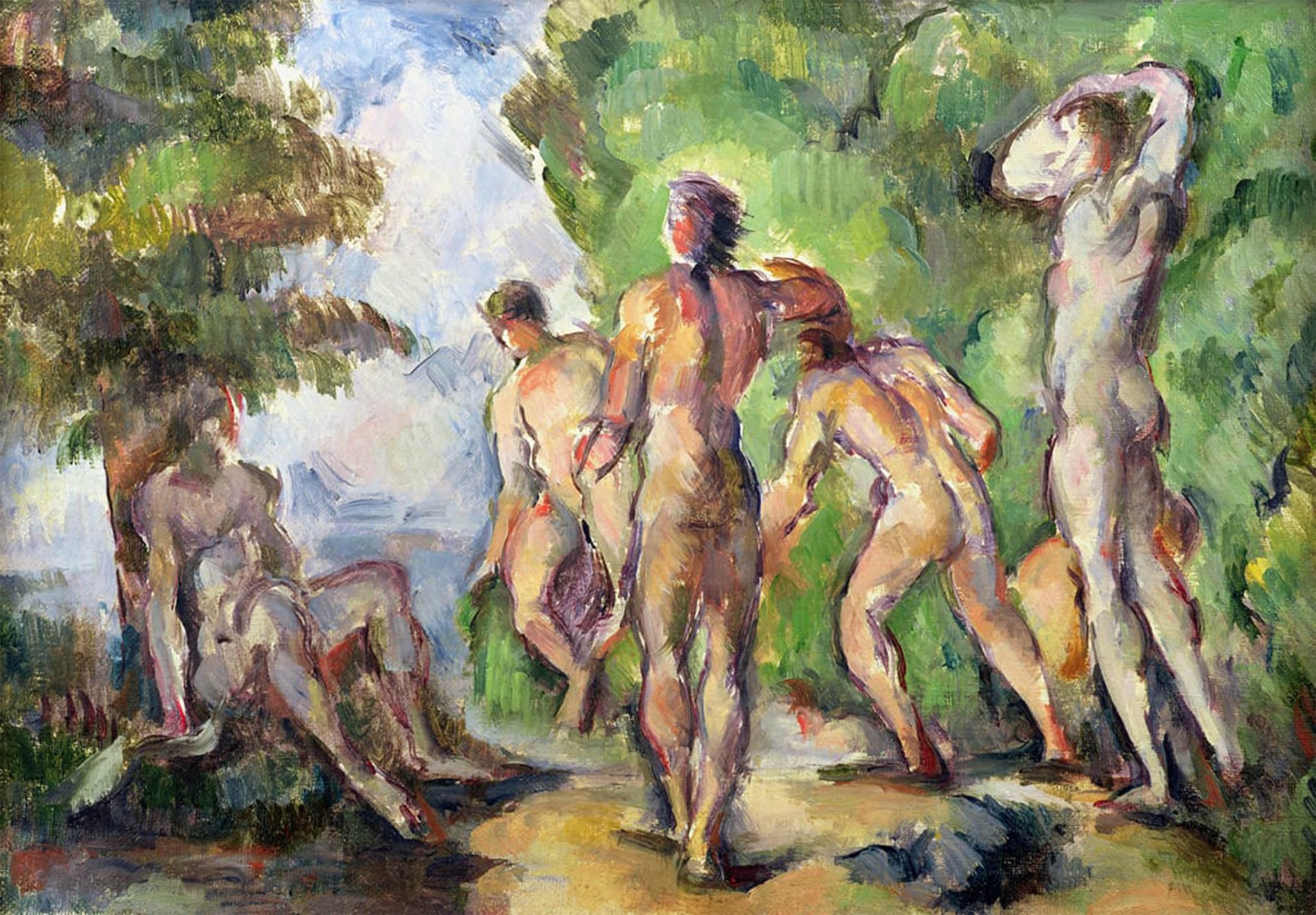 Affiche Cézanne Baigneuses peinture murale impression toile