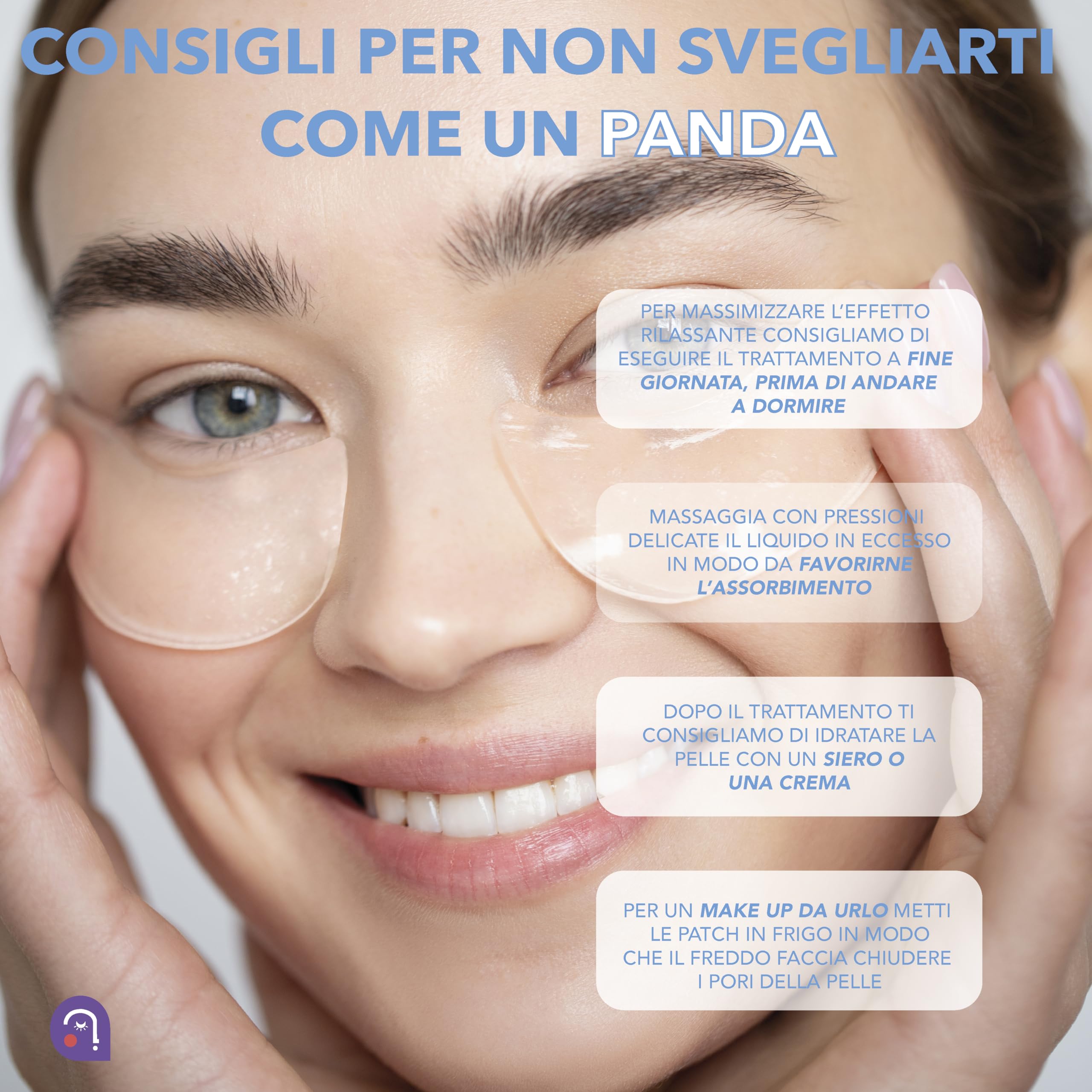 60 Patch Occhi con Niacinamide, Collagene e Acido Ialuronico. Patch Occhiaie e Borse, Maschera Contorno Occhi Occhiaie