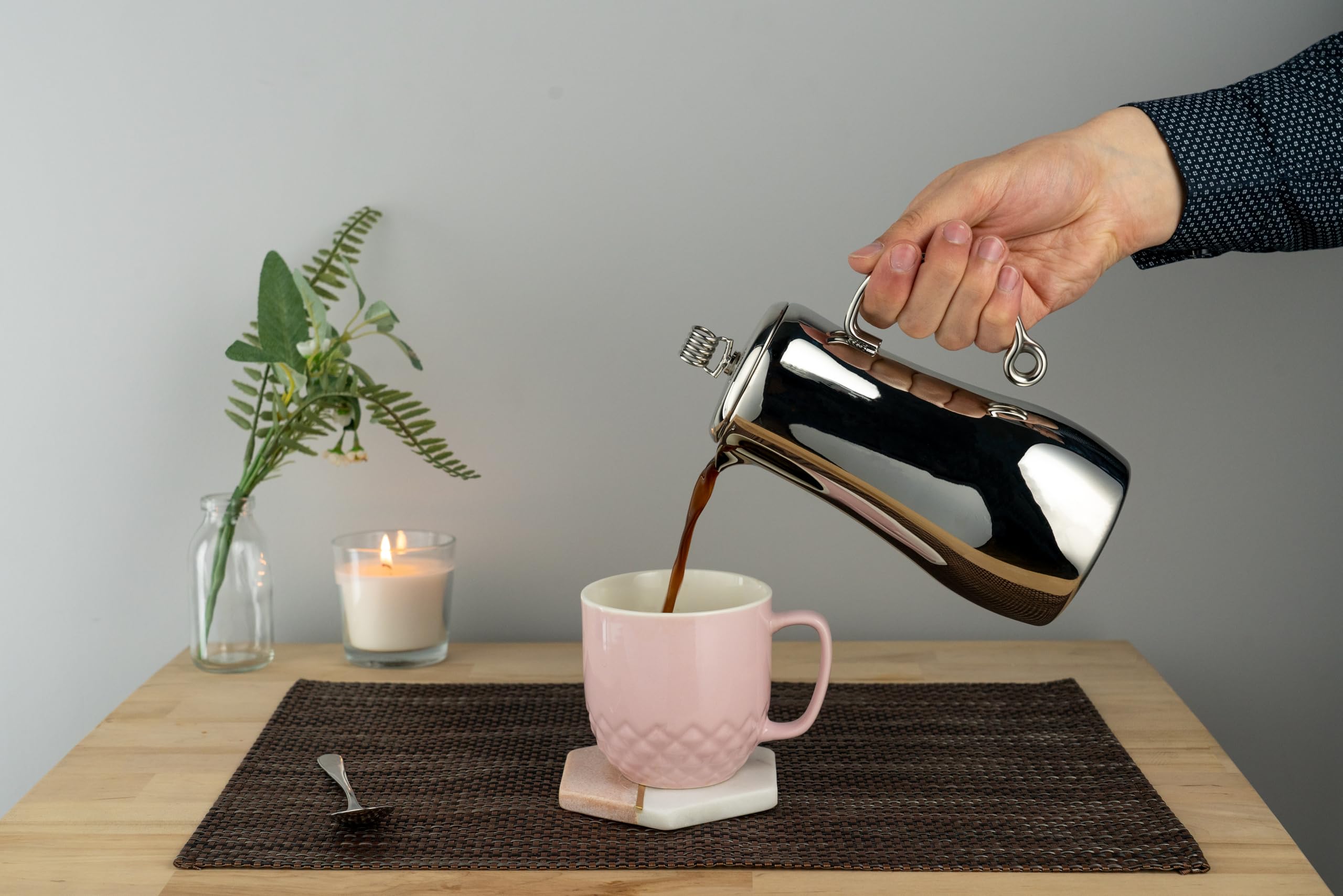Café Stål Elements ze stali nierdzewnej ekspres do espresso 6 filiżanek