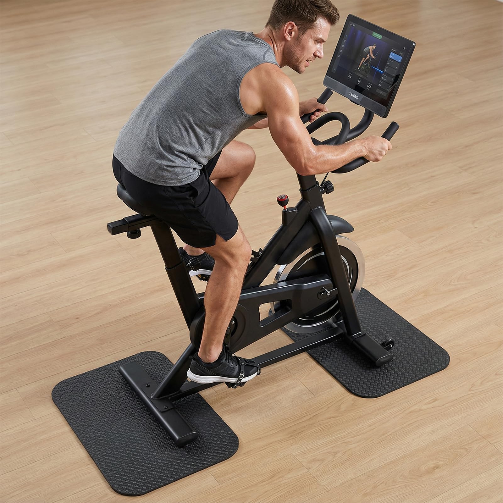 Alfombrilla Antideslizante Para Equipos De Fitness - Protector De Suelo Silicona Duradero Para Cintas Correr, Bicicletas Estáticas Y Yoga | Reducción De Ruido Y Fácil De Limpiar (63.5 X 30 Cm)