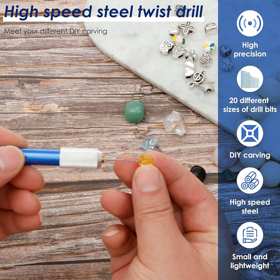 小物 t-t.1212.hand 42Pcs Metric Micro Drill Bit Set with Mini Pin Vise