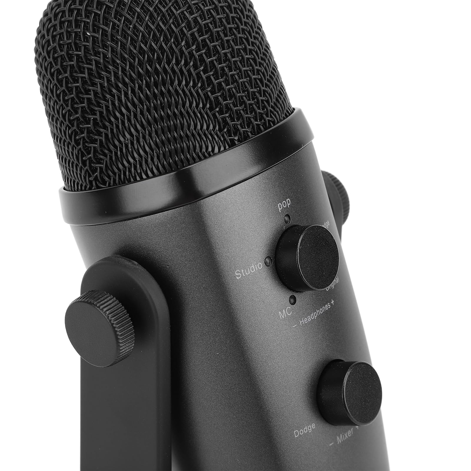 Yctze Wysokiej Klasy Mikrofon do Gier, Pojemnościowy Komputer USB z Mocowaniem Antywstrząsowym, funkcją Quick Function, Pokrętłem Wzmocnienia, możliwością Przesyłania Strumieniowego, Podcastingiem,