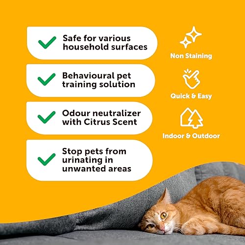 Miniatura 6 de Spray Anti Orina de Gatos y Perros - 17 Fl Oz - Spray No Más Marcaje para Perros y Gatos - Spray de Entrenamiento para Orinal Sin Manchas para