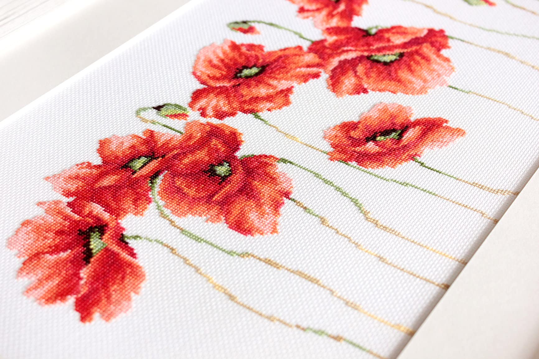 Amazon | Cross Stitch Kit Poppies 3 クロスステッチ 刺繍キッ