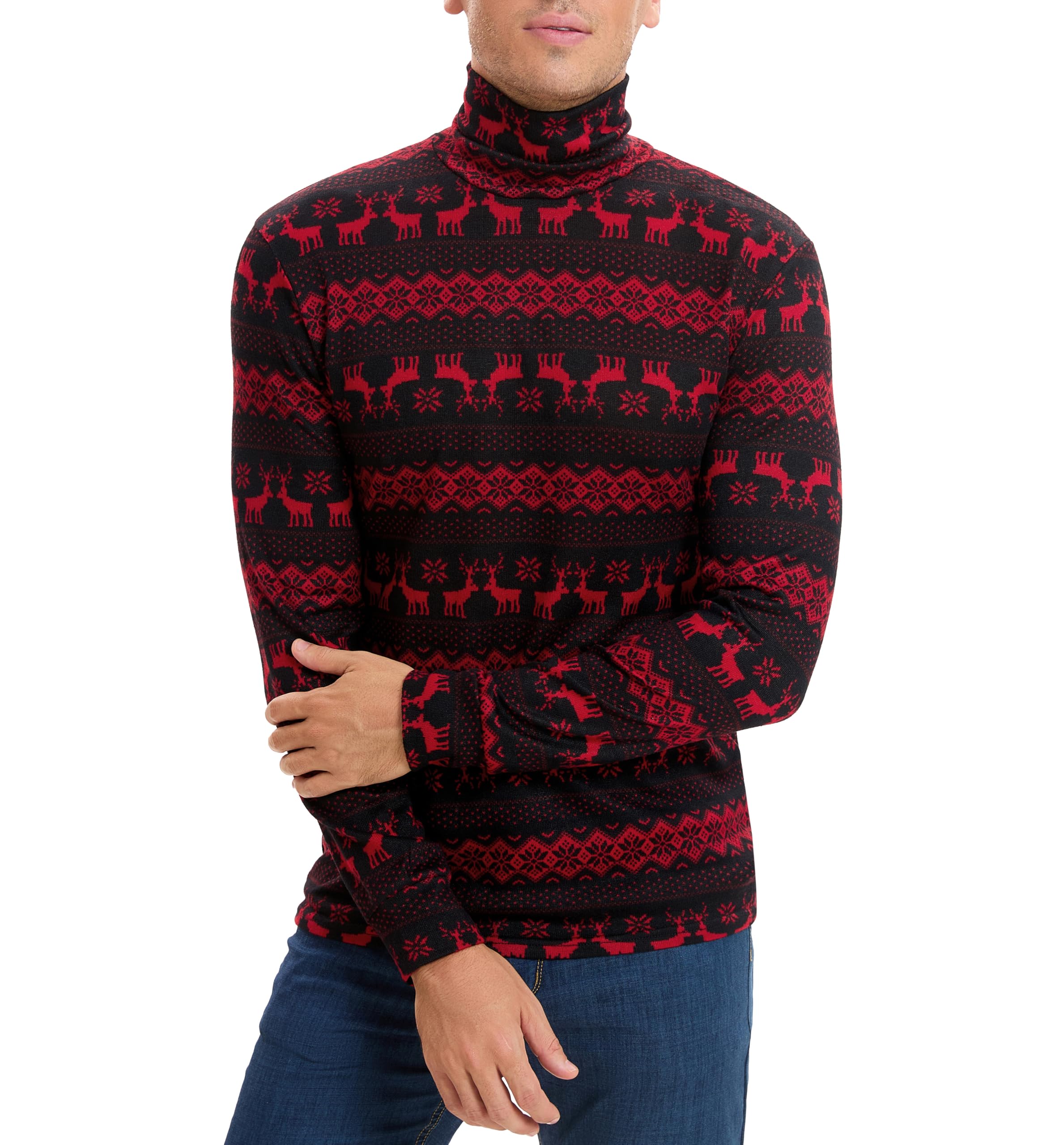 Mens Turtleneck Long Sleeve T Shirts Slim Fit Thermal Undershirt Lightweight Pullover-image-9