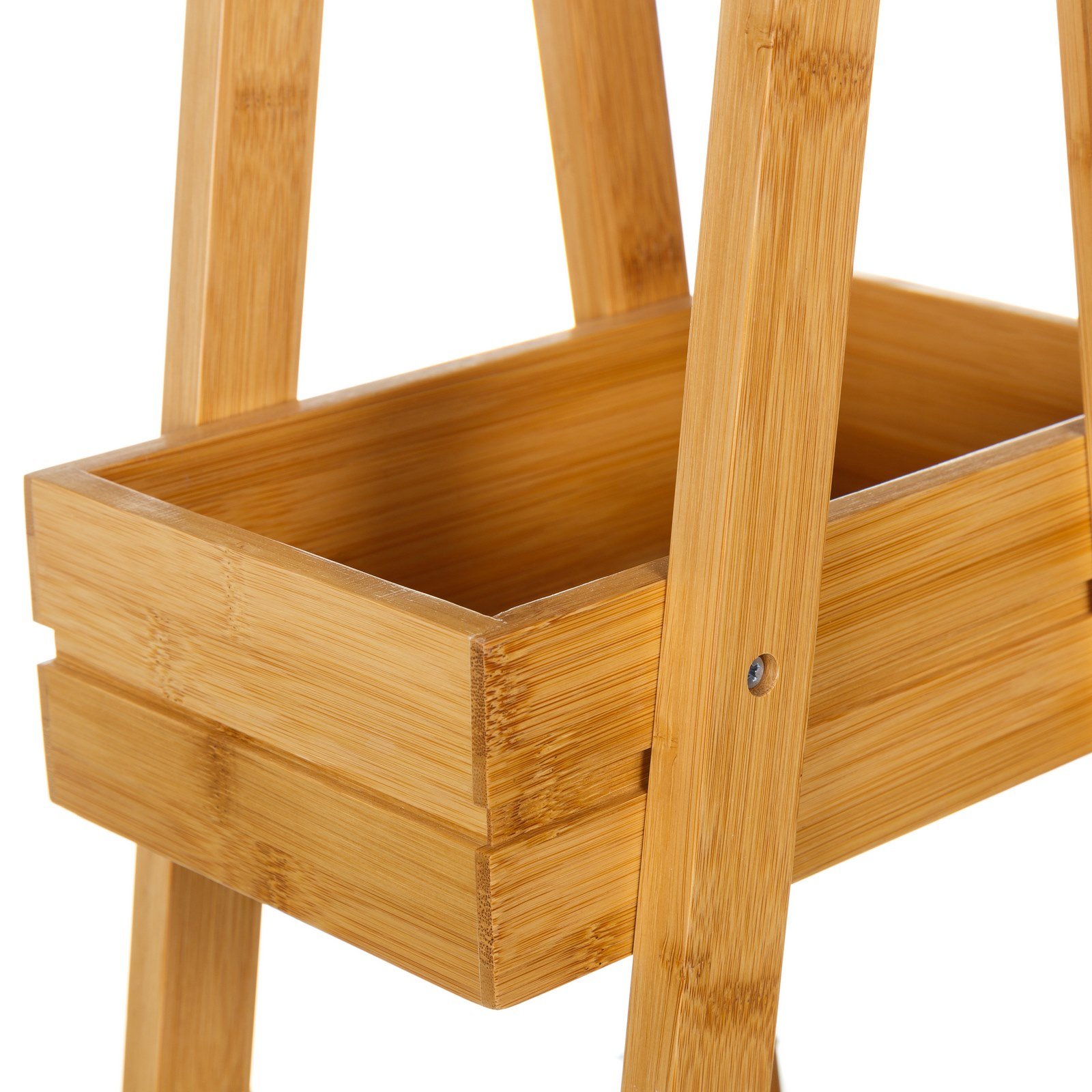 LOLAhome Estantería de 3 cestas nórdica marrón de bambú para baño Sol Naciente