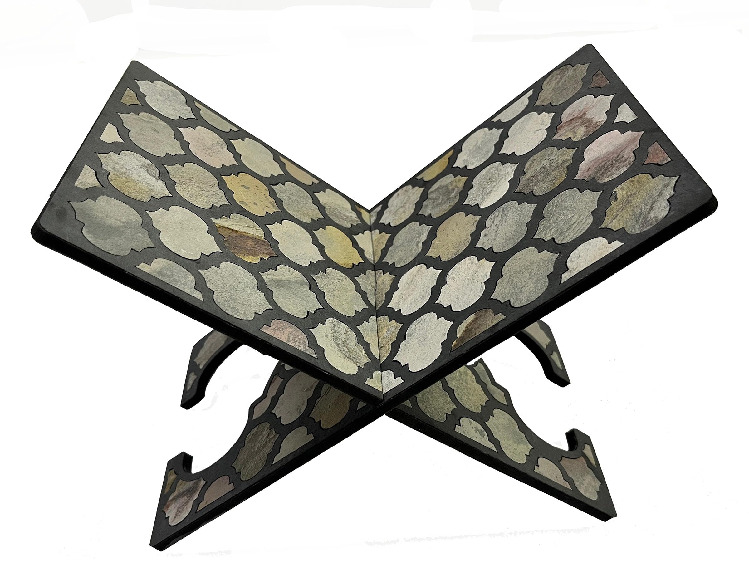 NIKSANG Stone Veneer & Wood Reading Book Stand 21 cm x 21 cm-image-35
