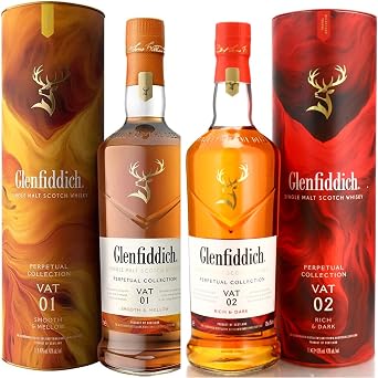 Glenfiddich Perpetual Collection Vat 1 & VAT 2-2X 1L, Tube - Exclusive Glenfiddich Limited Release