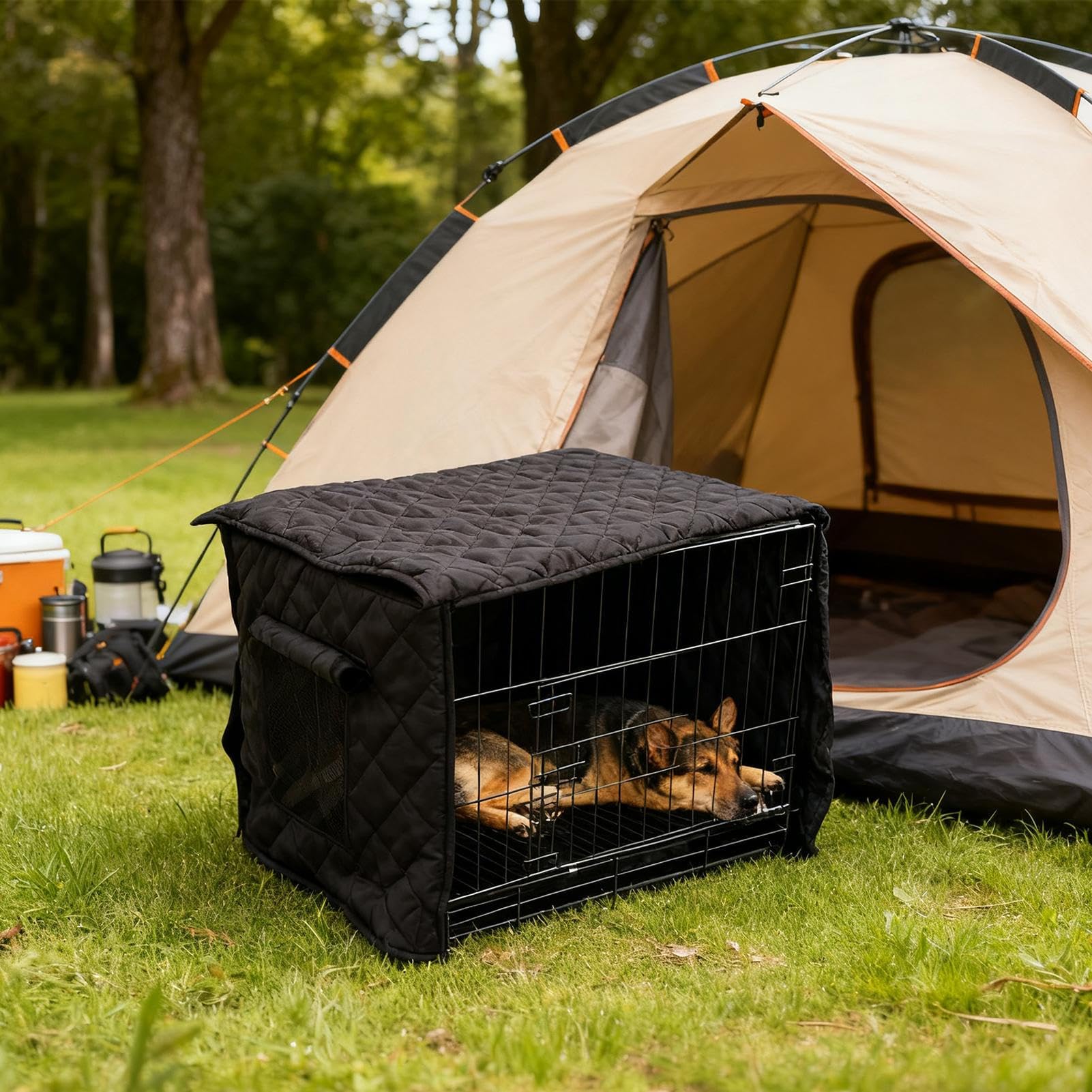 Copertura per canile traspirante isolata | Copertura Impermeabile Per Cassa Del Cane Per L'Inverno Interno Letto Viaggi Parco Giochi E All'Aperto