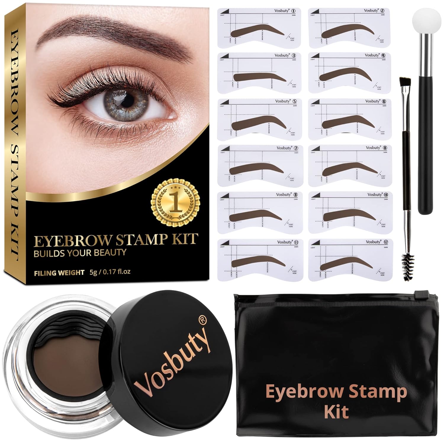 Eyebrow Stamp Stencil KitEye Brow Stamping Kit Brow