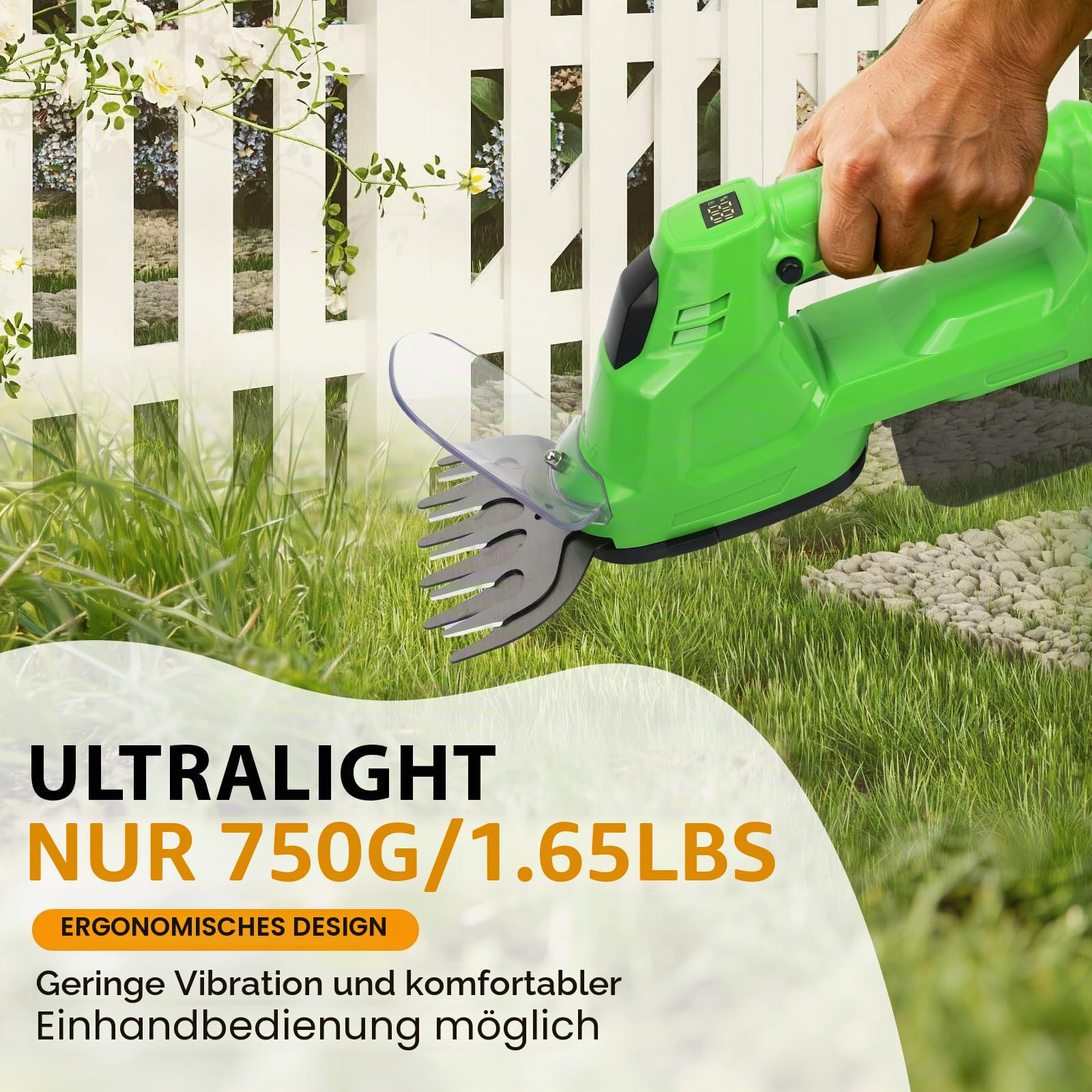 2-IN-1 Grasschere und Heckenschere Kompatibel mit Makita 18V Akkus