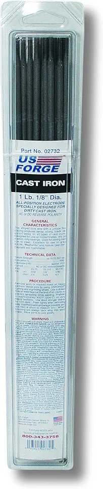 US Forge Eletrodo de ferro fundido 2732 Specialty 1/8" x 35,5 cm, 450 g #02732