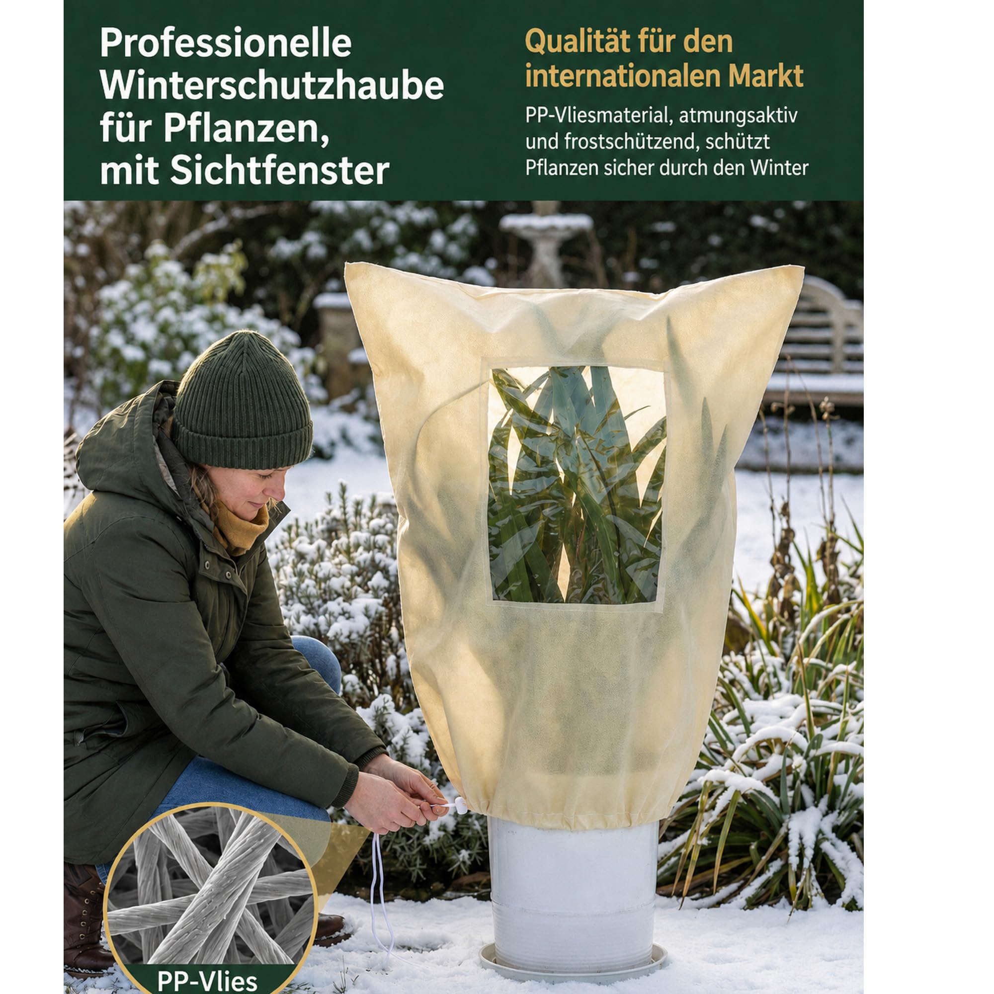Winterschutz für Pflanzen，Pflanzenschutz Winter,Kübelpflanzensack