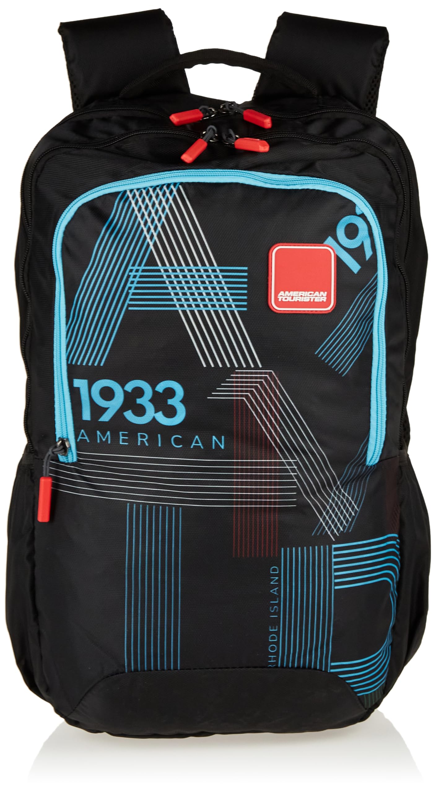 Polyester Zip Closure Unisex Backpack - Sest 2.0 - Black (BLACK, FRSZ)-image-12