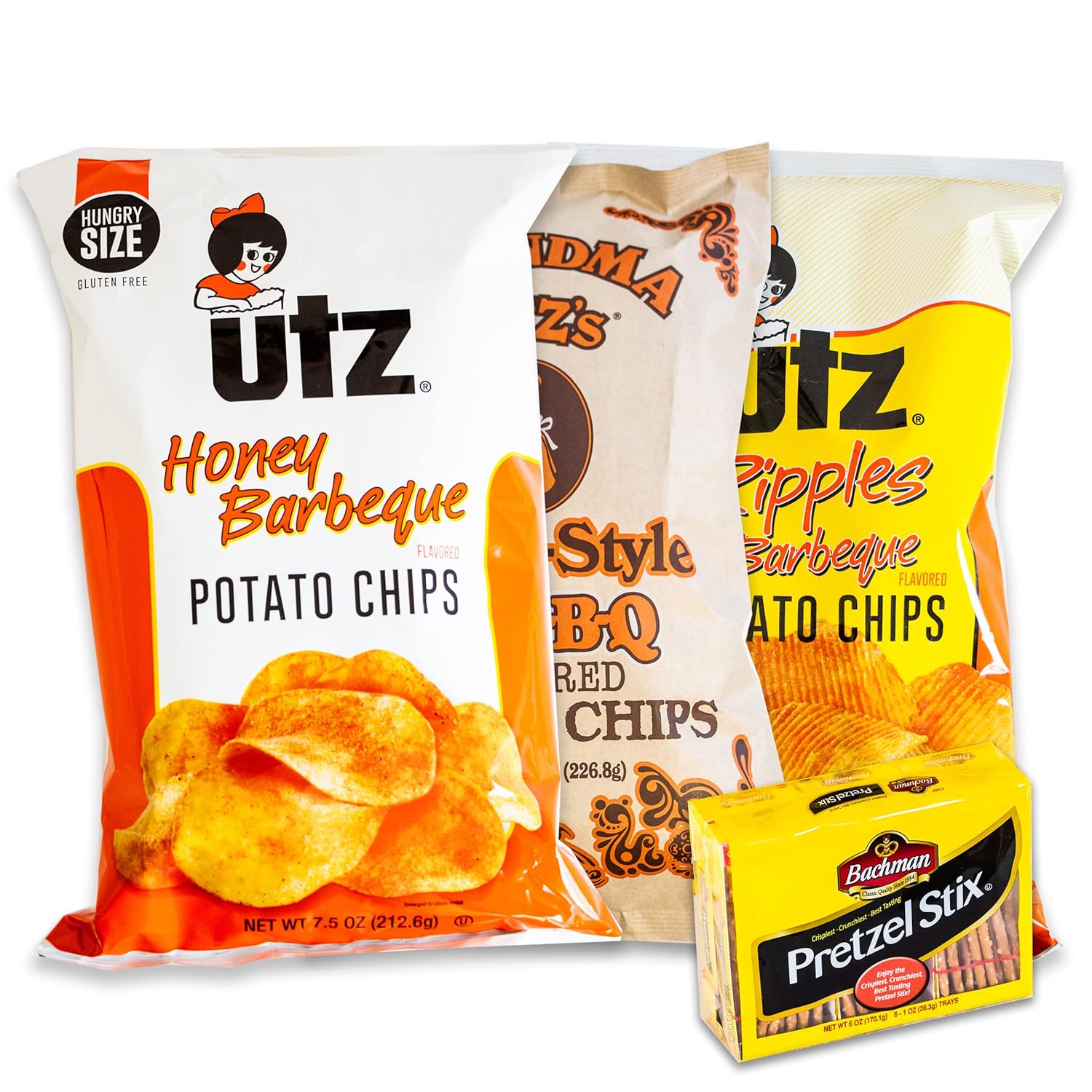 Utz BBQ Chips Variety Pack Grandma Kettle Style BarBQ