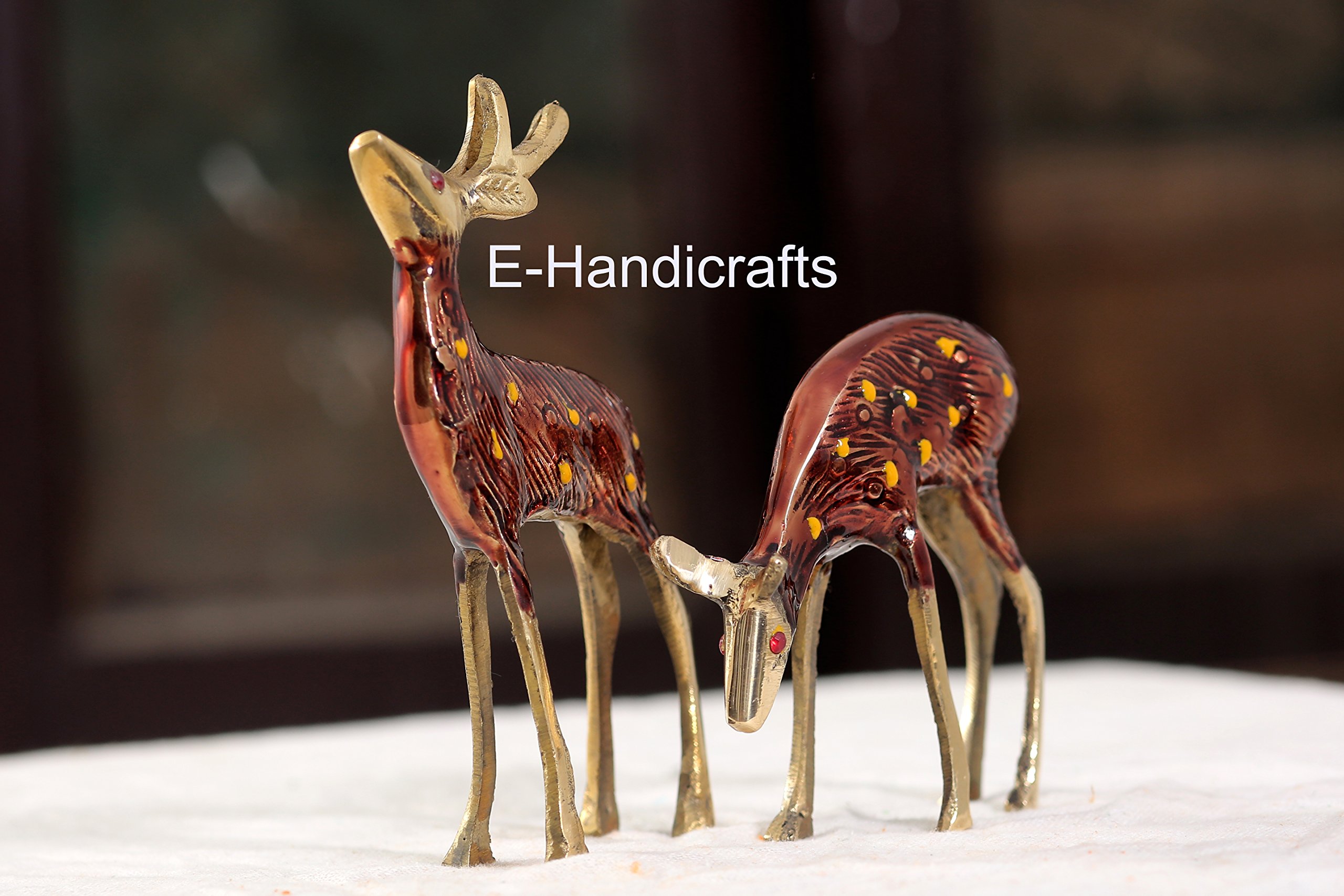 Gold Brass Deer Showpiece - Elegant Home Decor -6