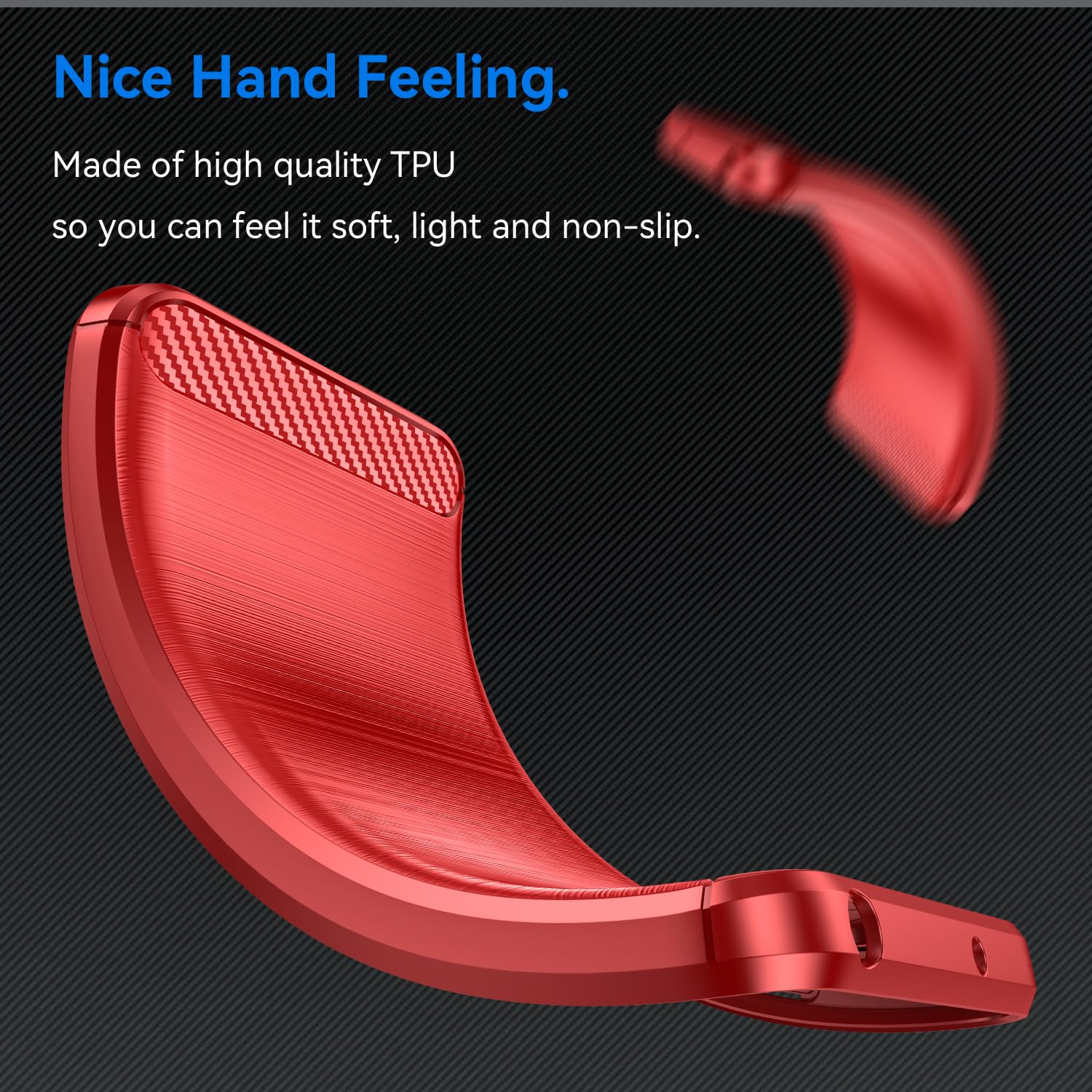 Scratch Resistant Cover Skin Carbon Fiber Soft TPU Case For Motorola Moto G84 5G - View #5