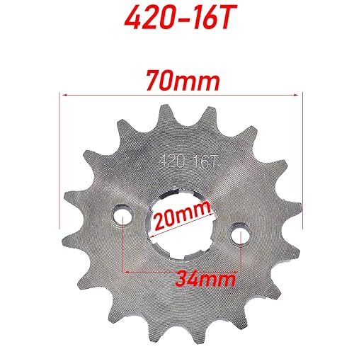 Vista 16 de Piñón delantero para motocicleta de 420-18T-0.787 in compatible con 50cc 70cc 90cc 110cc 125cc 140cc 160cc Dirt Pit Bike Mini Bike ATV Quad Wheeler