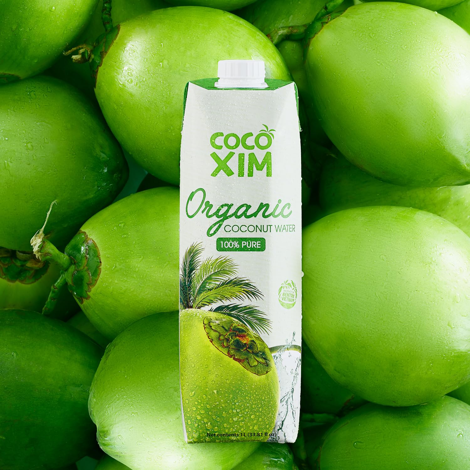 COCOXIM Ready to Drink Organic Coconut Water - 33.8 oz (Pack of 6)| Zero Added Sugar| Natural & Fresh with Electrolytes & Nutrients