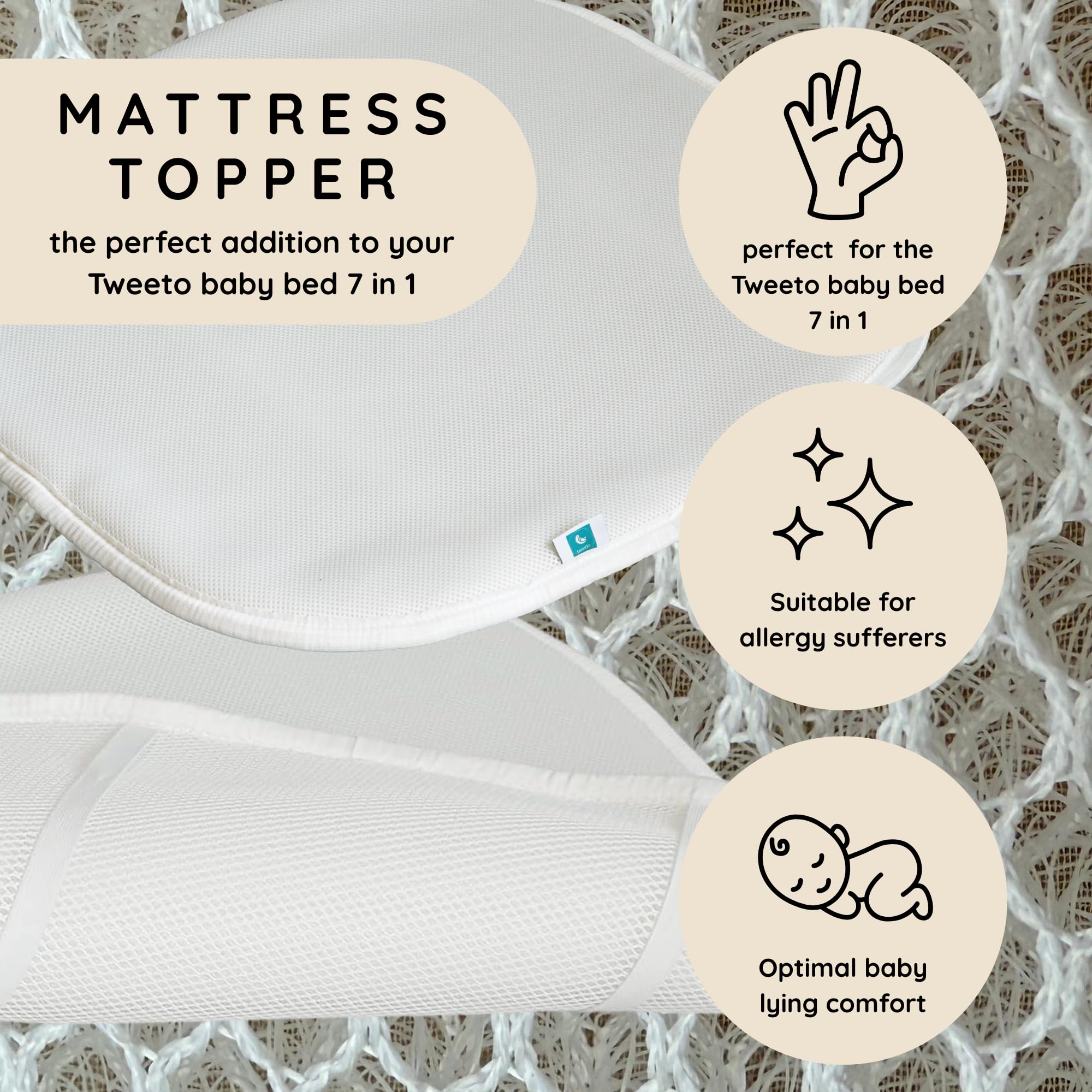 Coprimaterasso Impermeabile Per Lettino 70x70 Cm - In Spugna Di Cotone, Traspirante E Antiacaro - Foto 6