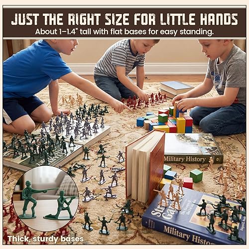 Miniatura 4 de AMOR PRESENT Juego de 120 juguetes militares del ejército, juego de soldado de soldado, figuras de soldado, figuras de acción militar para adultos,