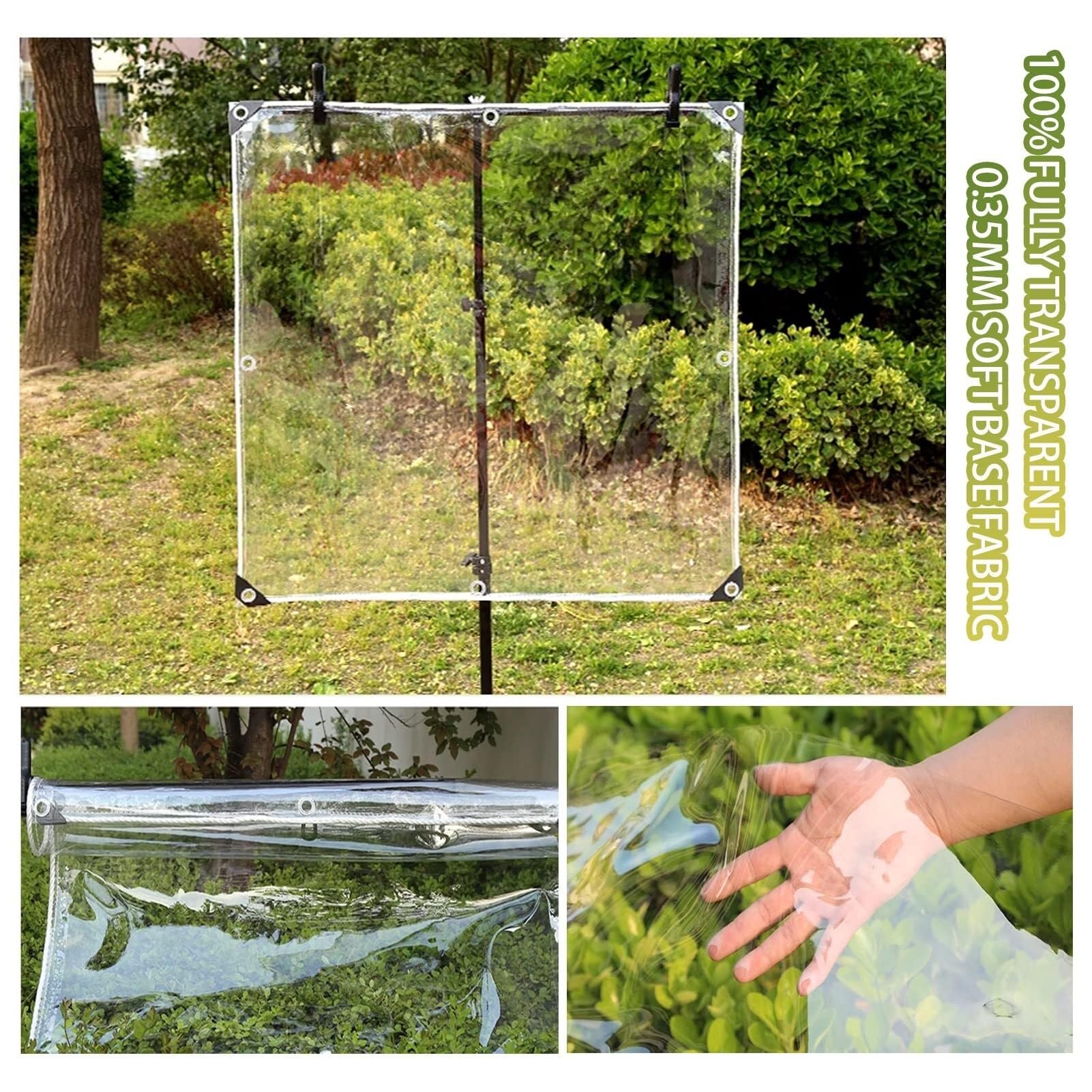 Heavy Du - Lona impermeable - Lona transparente para camping, jardín y protección de pieles - Cubierta impermeable para toldo (3 x 4 m)