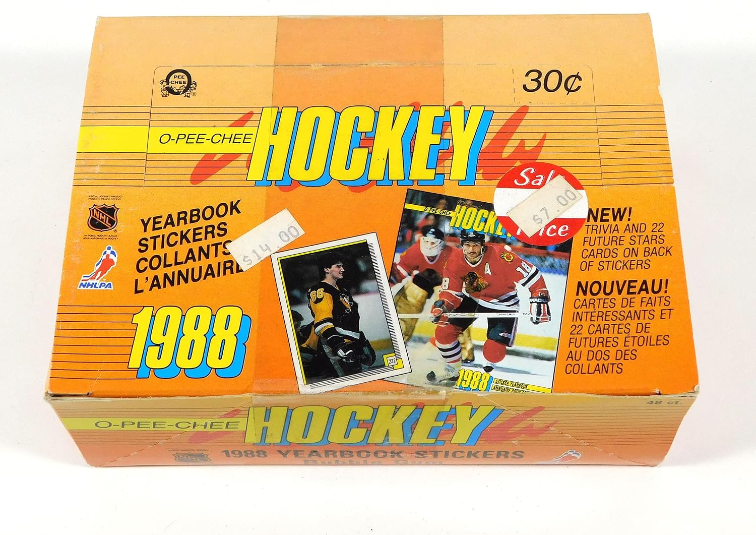 1988-89 OPC O-Pee-Chee Hockey Sticker Box (48 Packs)