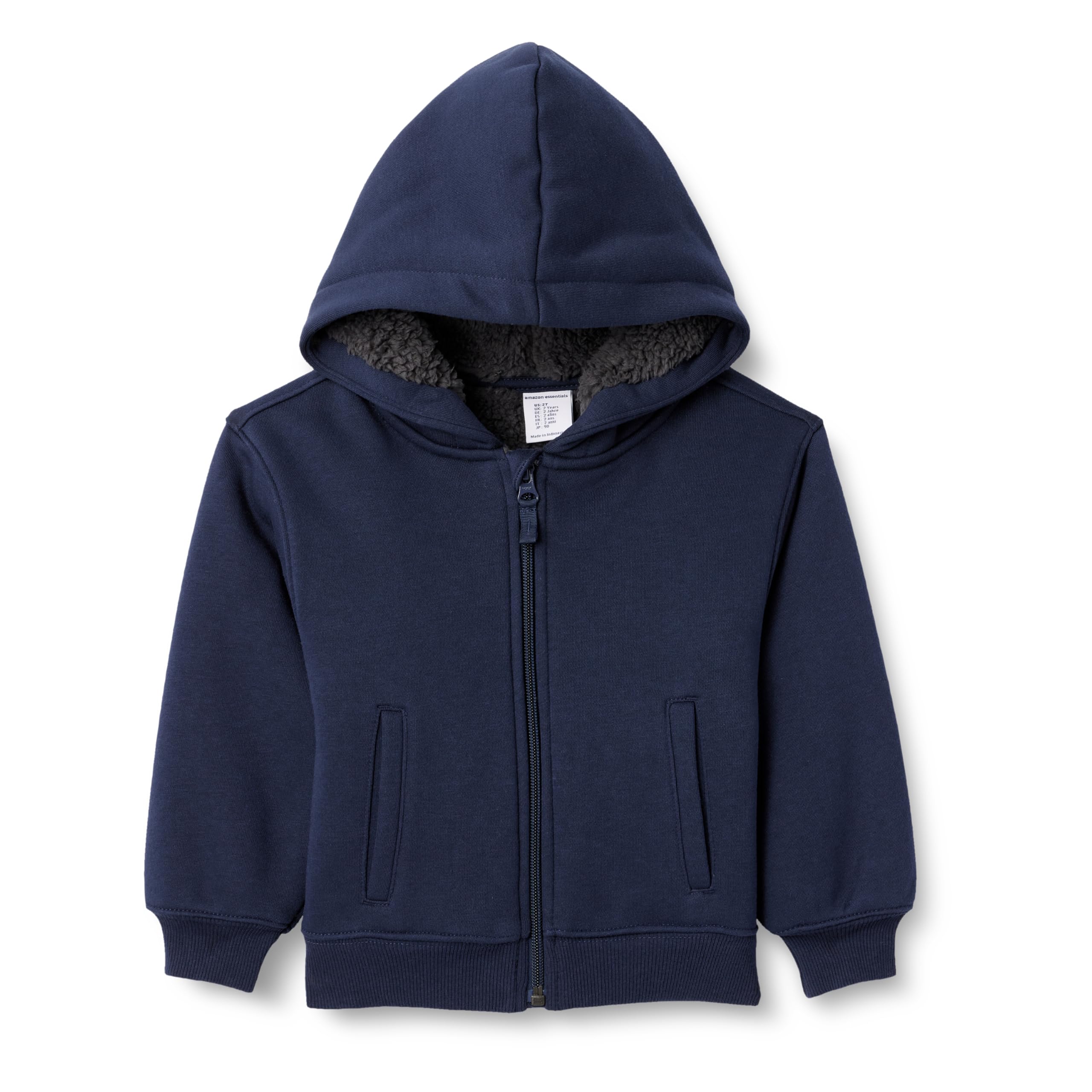 Amazon Essentials Bambini e Ragazzi Felpa con Cappuccio Sherpa Foderata