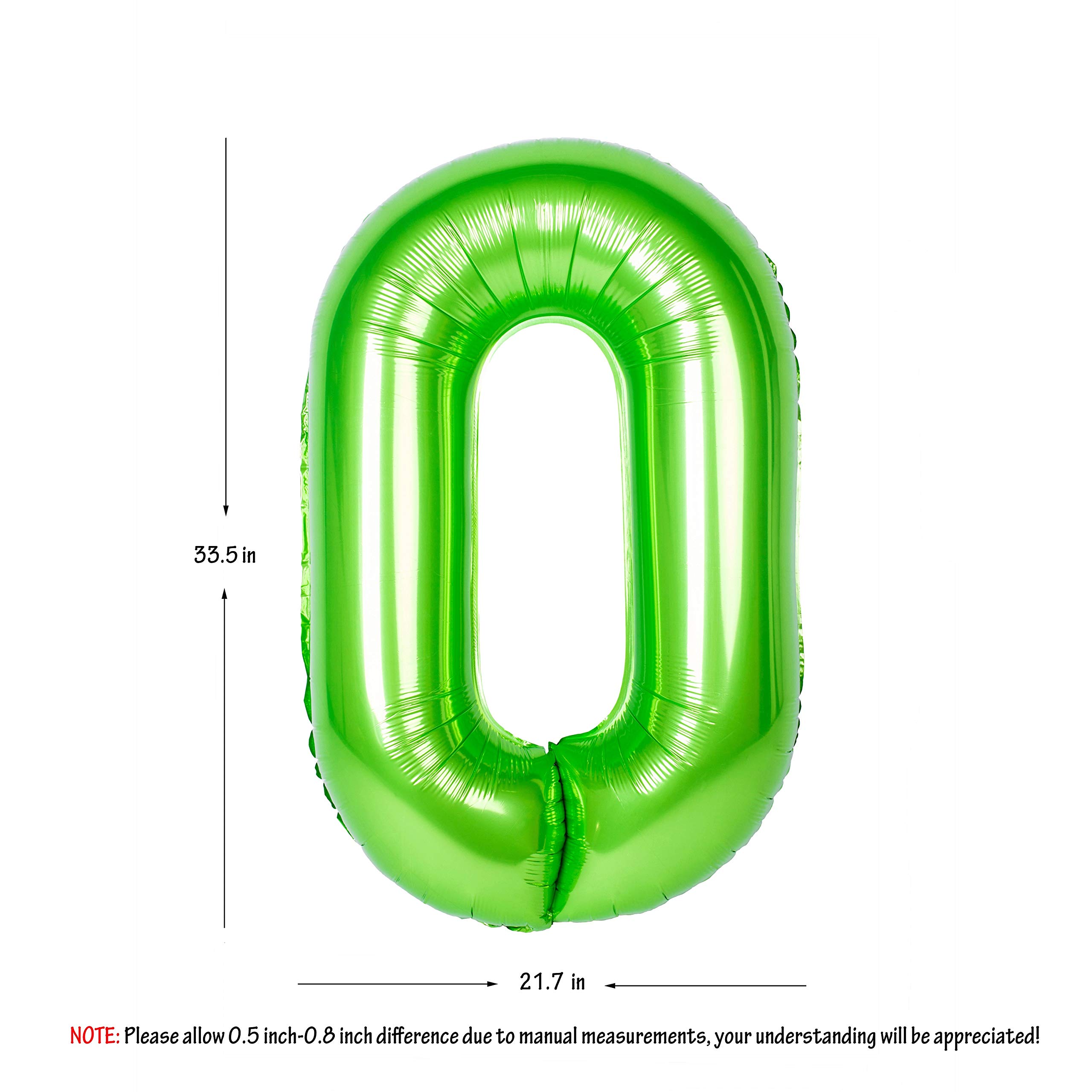 Red 0 balloon 40 Inch Giant Helium Foil Number 0 to 9 Red Balloon Birthday Wedding Party Digital Decorations (Number 0) — view 39