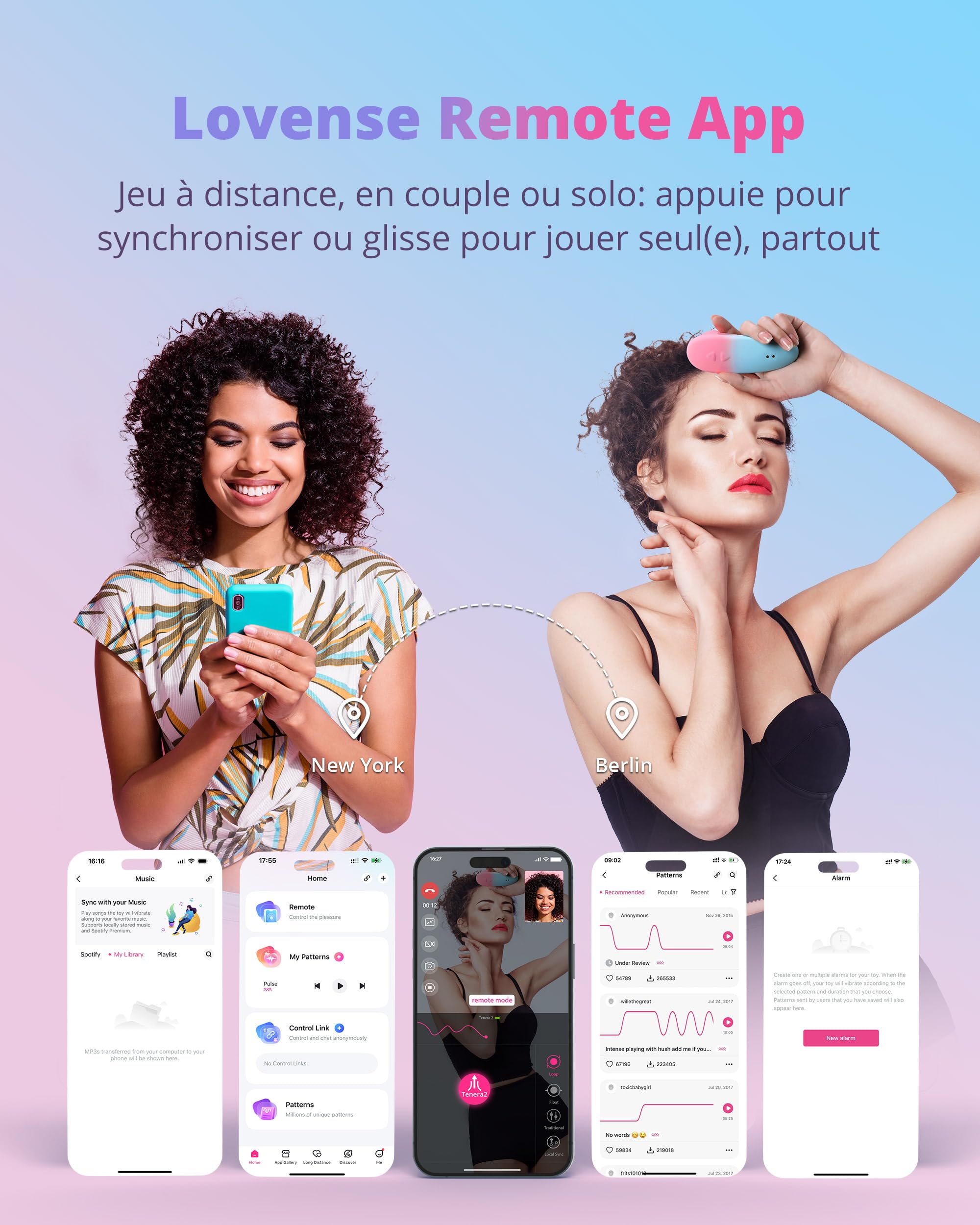 Lovense Tenera 2 Stimulateur Clitoridien à Succion Suceur de Clitoris | Vibromasseur Femme pour Couple Ondes d'Air Contrôle à Distance via Application, IPX7 Étanche, Discret, Stimulation des Tétons