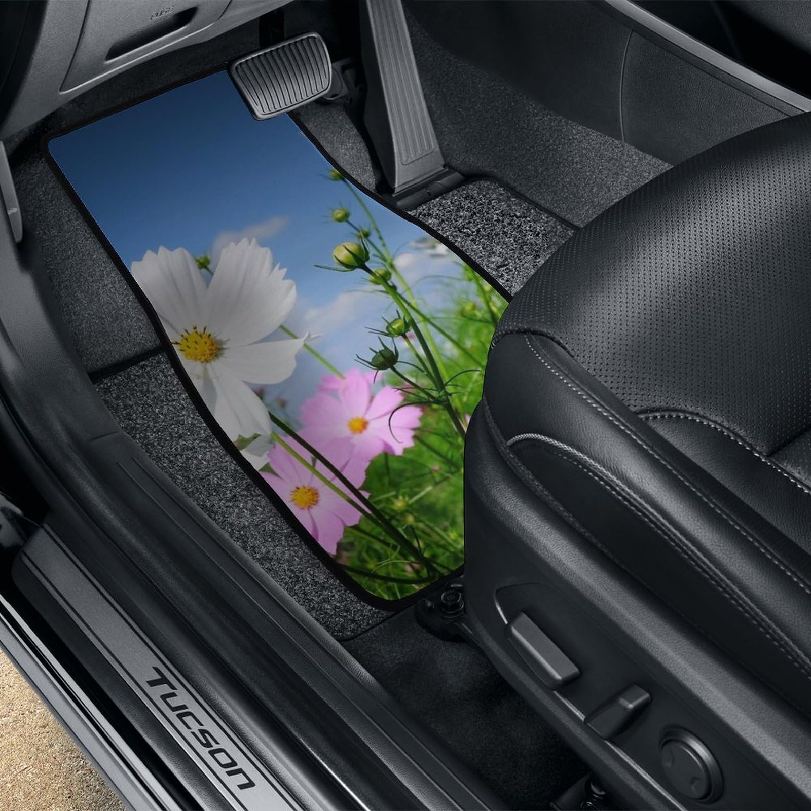 Amazon.com: Pink and White Flowers Car Floor Mat 4-Piece Universal