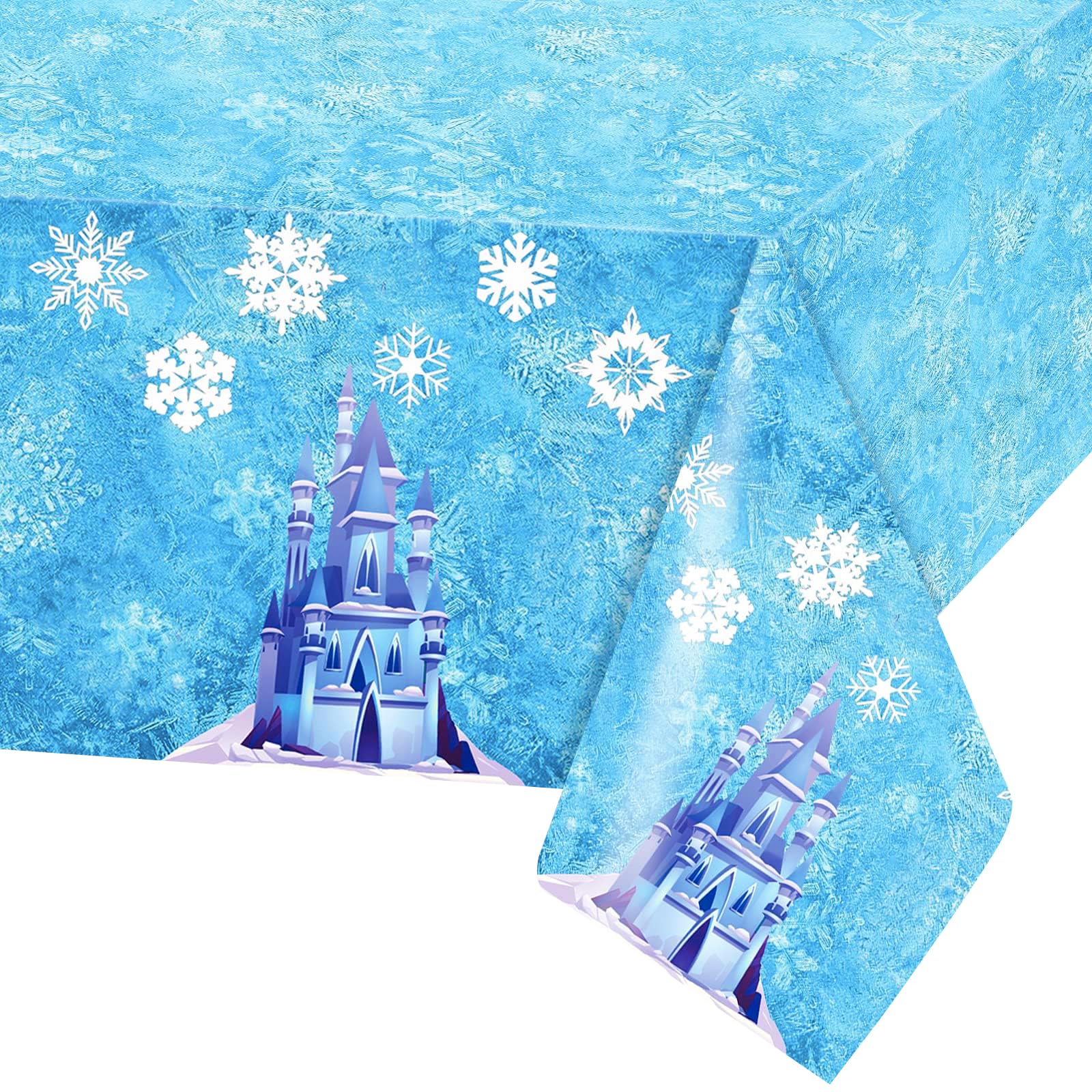 Set Tavola Invernale Fiocco Di Neve 96 Pezzi – Piatti, Bicchieri E Tovaglioli Di Carta Per 24 Ospiti, Tema Frozen E Natale, Decorazioni Usa E Getta