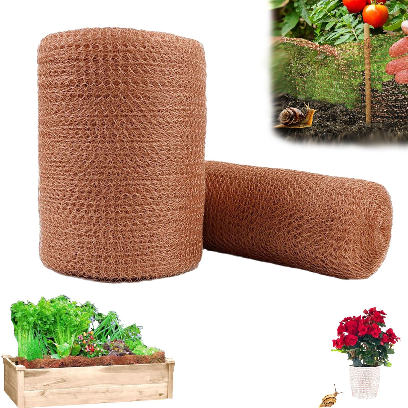 Eevhrqw Copper Rings for Plants Slug Deterrent,copper Mesh Slug Repellent,20Feet Copper Wire for Slugs,Protection Against Slug & Mouse Protection,Copper Rodent Control & Snail Deterrent Barrier Tape