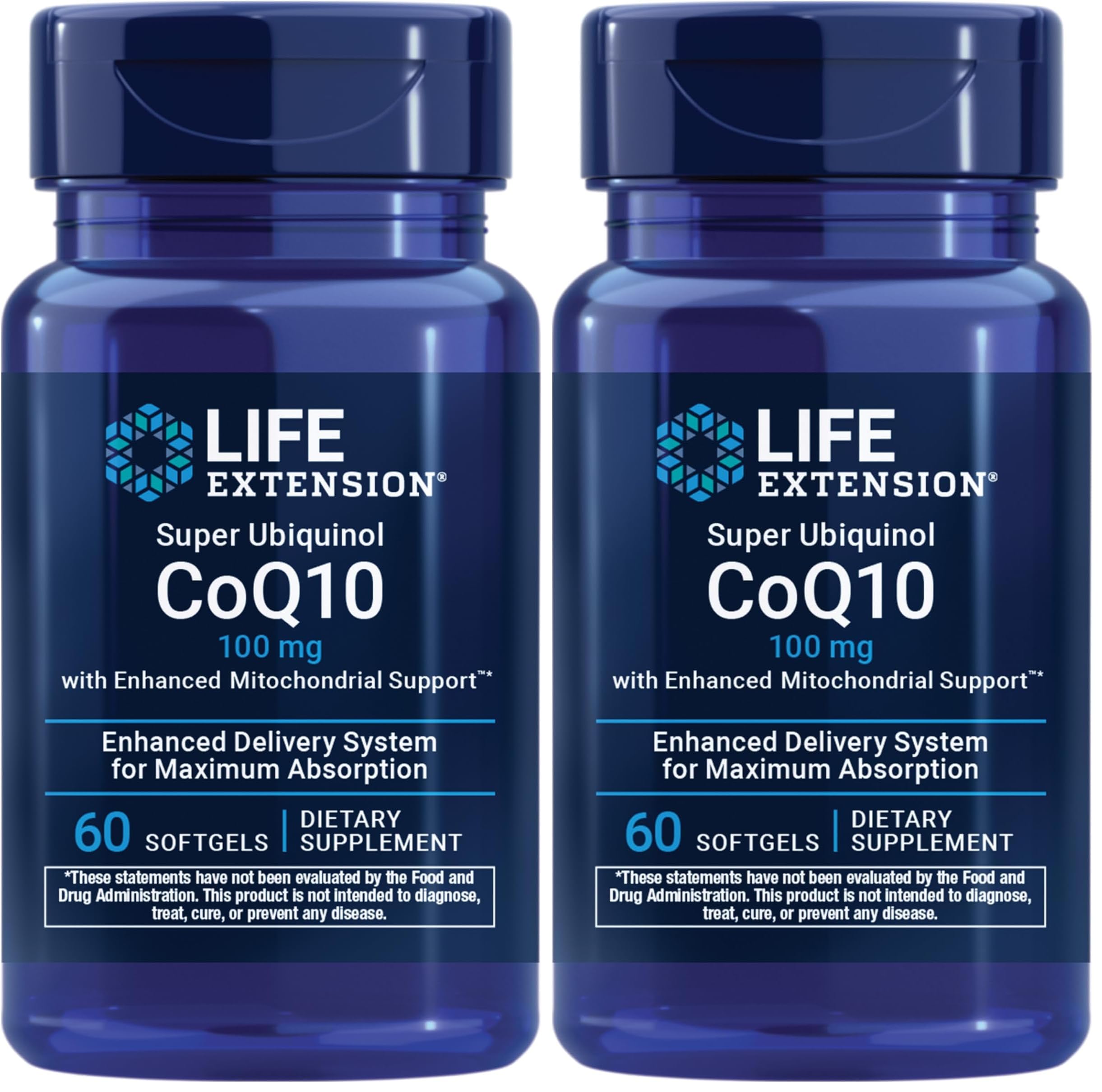 Super Ubiquinol CoQ10 with Enhanced Mitochondrial Support, ubiquinol CoQ10, shilajit, potent heart health & cellular energy production support, ultra-absorbable, gluten-free, 60 softgel