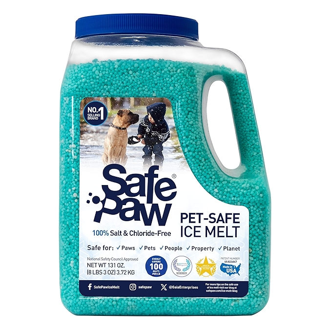 安全爪狗爪冰雪融化剂 - 无毒配方，快速生效，保护宠物与混凝土