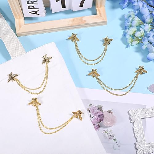 Miniatura 5 de CHGCRAFT Broches y alfileres de cadena de abejas para mujer, broche de seguridad para decoración de ropa, joyería