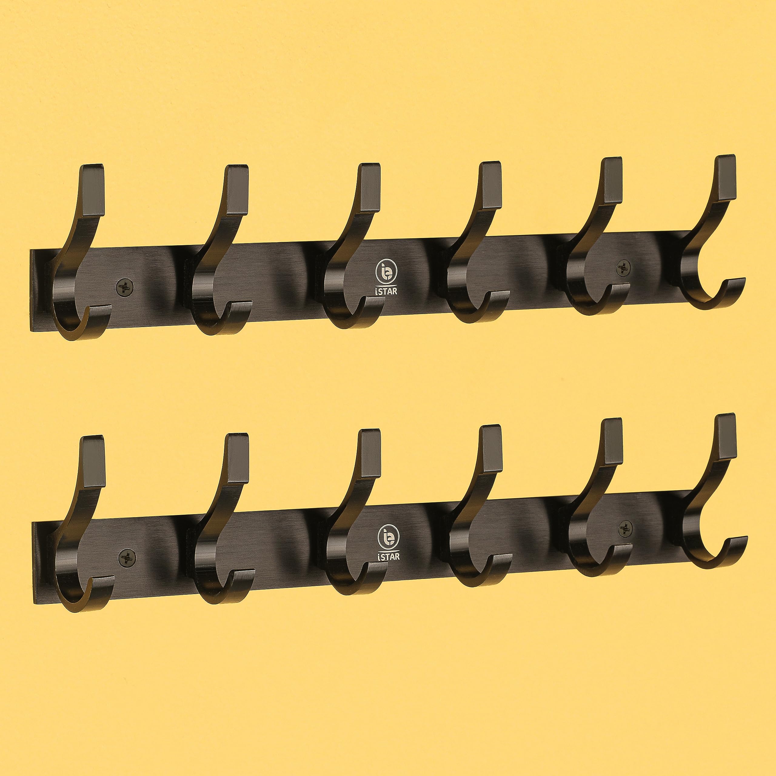 See full amazon price history chart for iSTAR 6 Pin Bathroom Cloth Hooks Hanger Door Wall Bedroom Bathroom Robe Hooks Rail for Hanging Keys,Clothes,Aluminium (Black Pack of 2) iSTAR 6 Pin Bathroom Cloth Hooks Hanger Door Wall Bedroom Bathroom Robe Hooks Rail for Hanging Keys,Clothes,Aluminium (Black Pack of 2) (B0CD3PBQRJ) Amazon Price History, Amazon Price Tracker