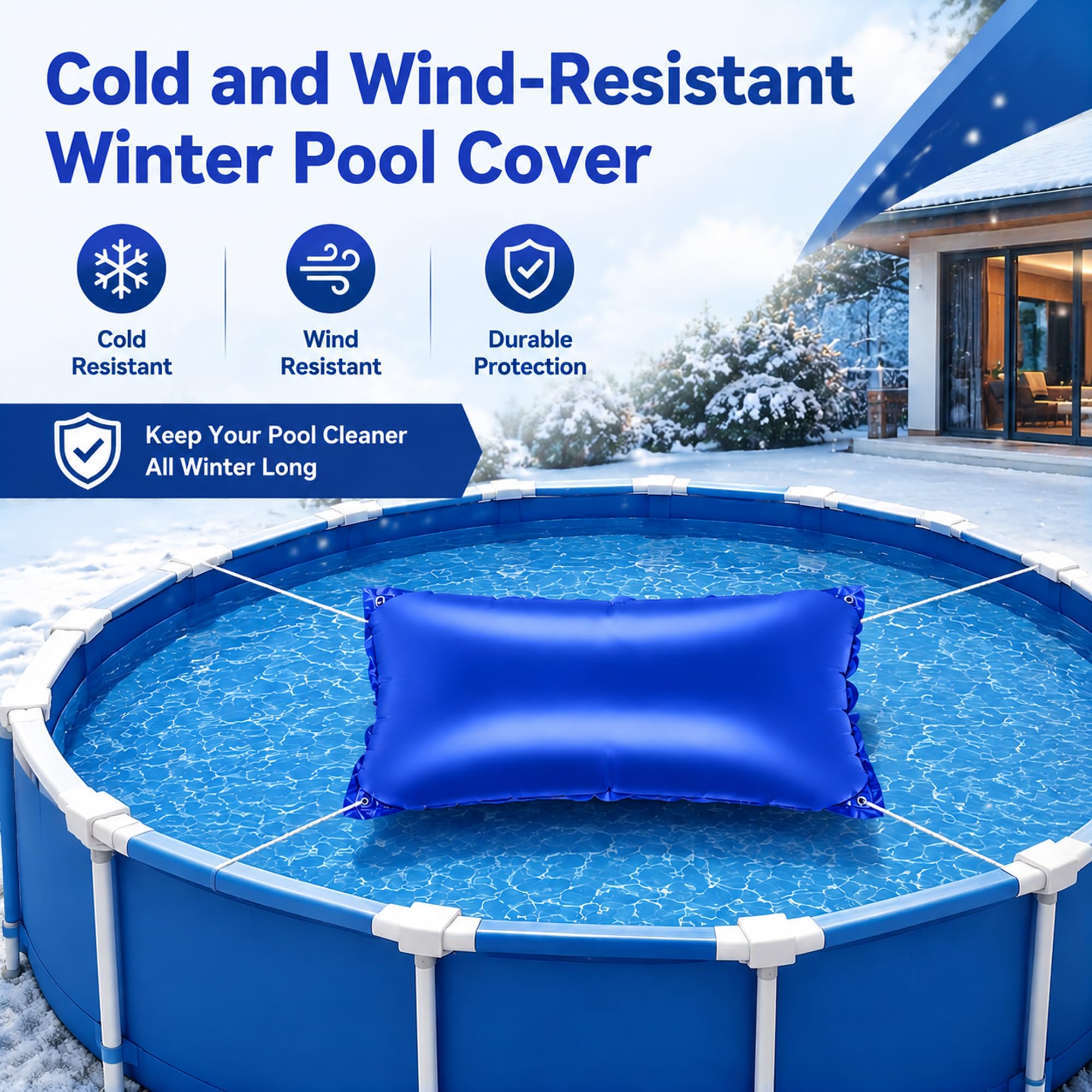 Coussin Piscine Hivernage, Flotteur Piscine Gonflable PVC