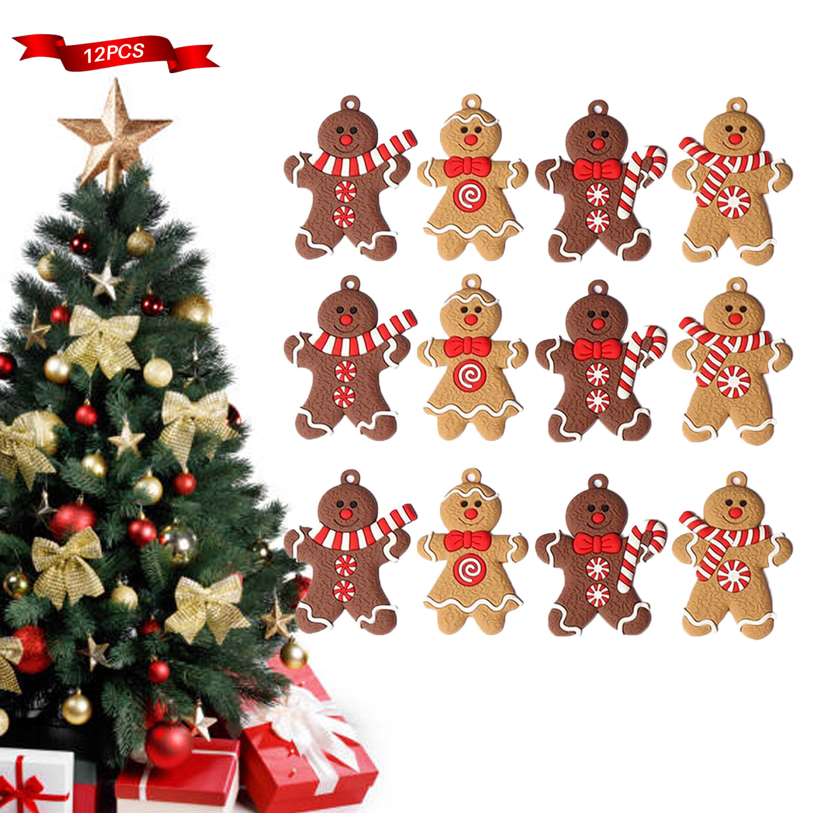 Lot De 24 étiquettes Décoratives De Noël à Suspendre, Décorations De Noël, Sapin De Noël, Bonhomme En Pain D'épices, Loisirs Créatifs, Scrapbooking, C | Leroy Merlin